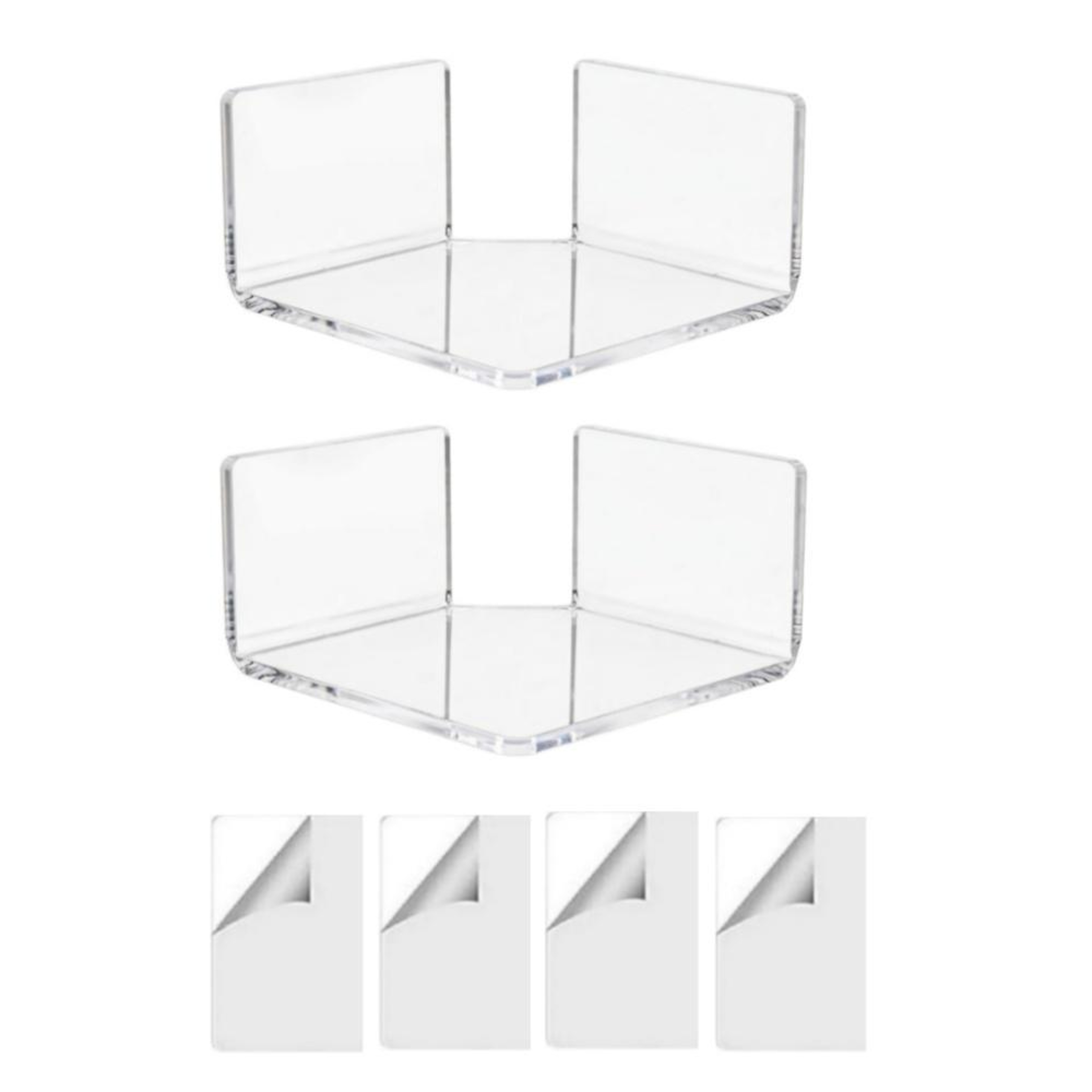 2PCS Acrylic Corner Security Camera Shelf Floating Wall Mount – view 2