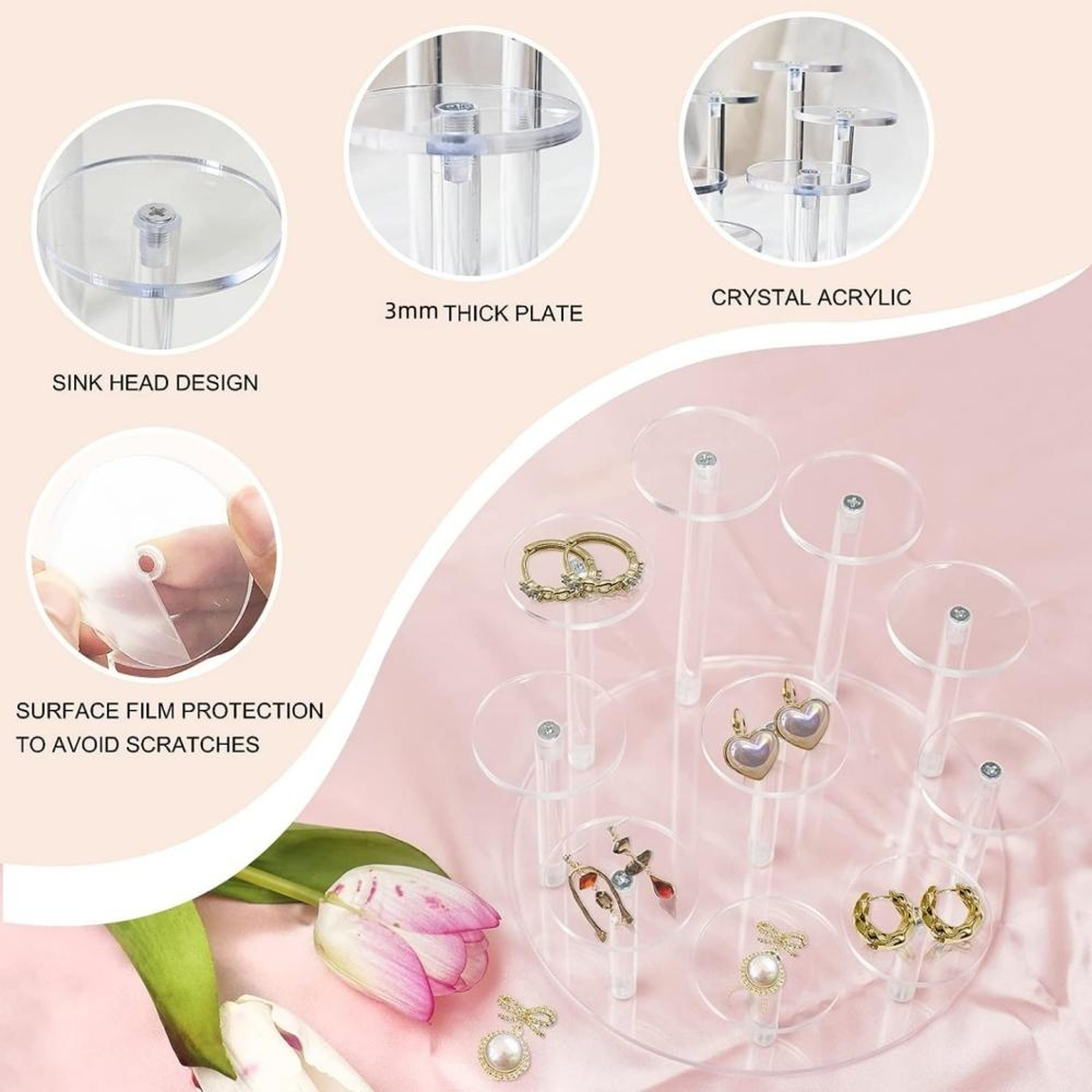 Clear Acrylic Cupcake Stand and Dessert Display for Weddings and Parties – view 3
