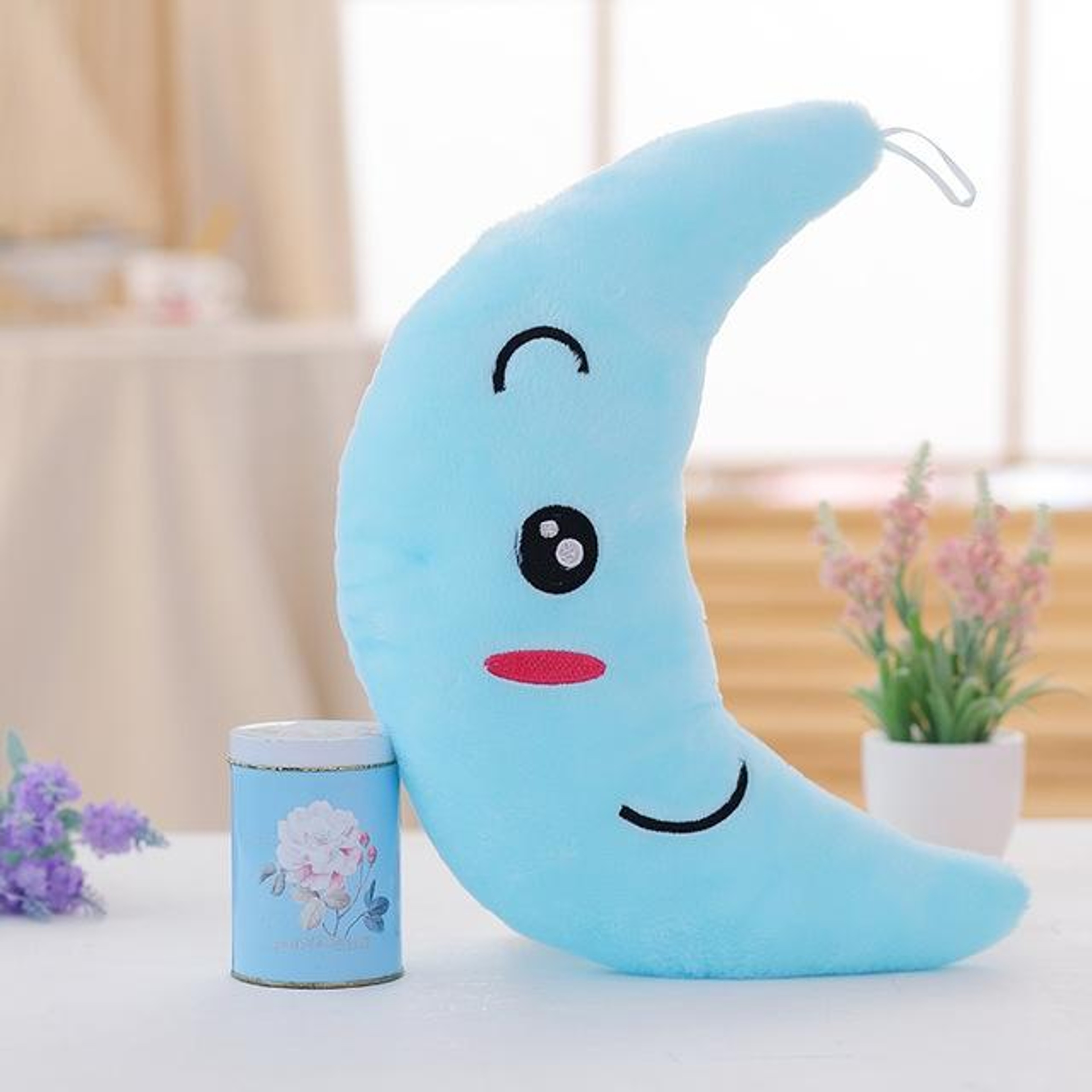 Luminous Moon Plush Pillow Soft Glow In The Dark Stuffed Toy For Kids 4