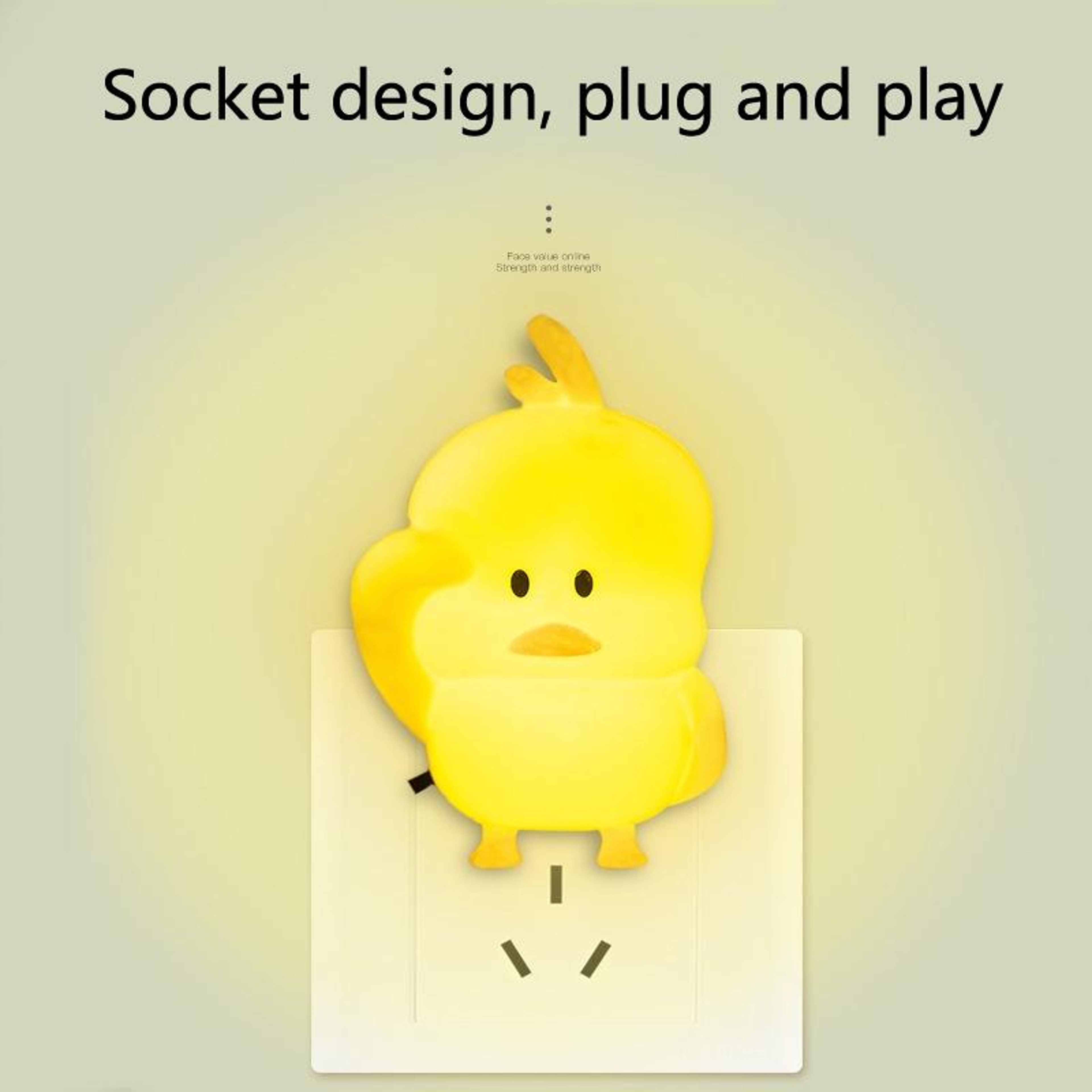 5PCS Cute Duck LED Night Light PlugIn Nursery And Bedside Lamp 4