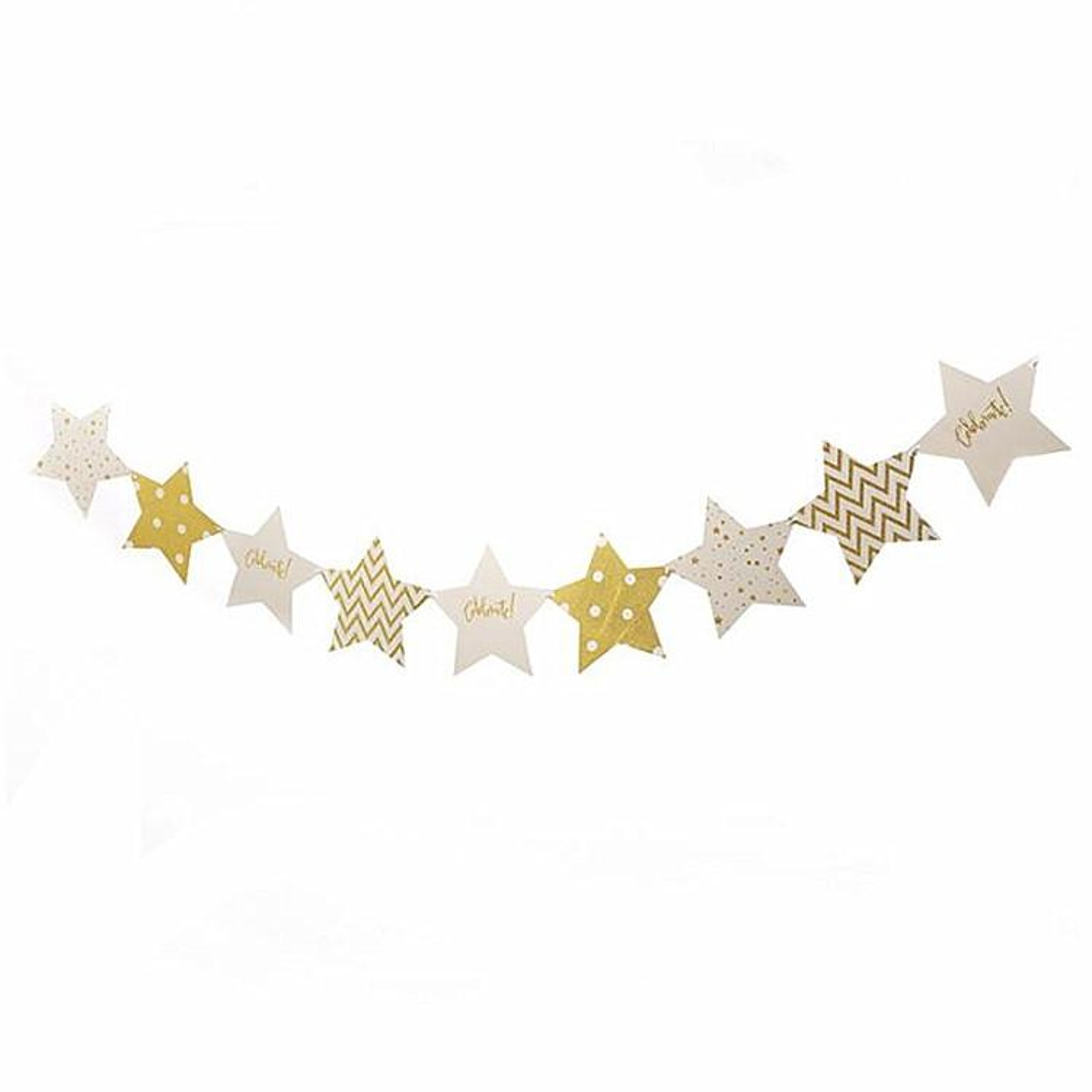 Blue Glitter Star Garland Paper Bunting For Birthday Party Decorations 7