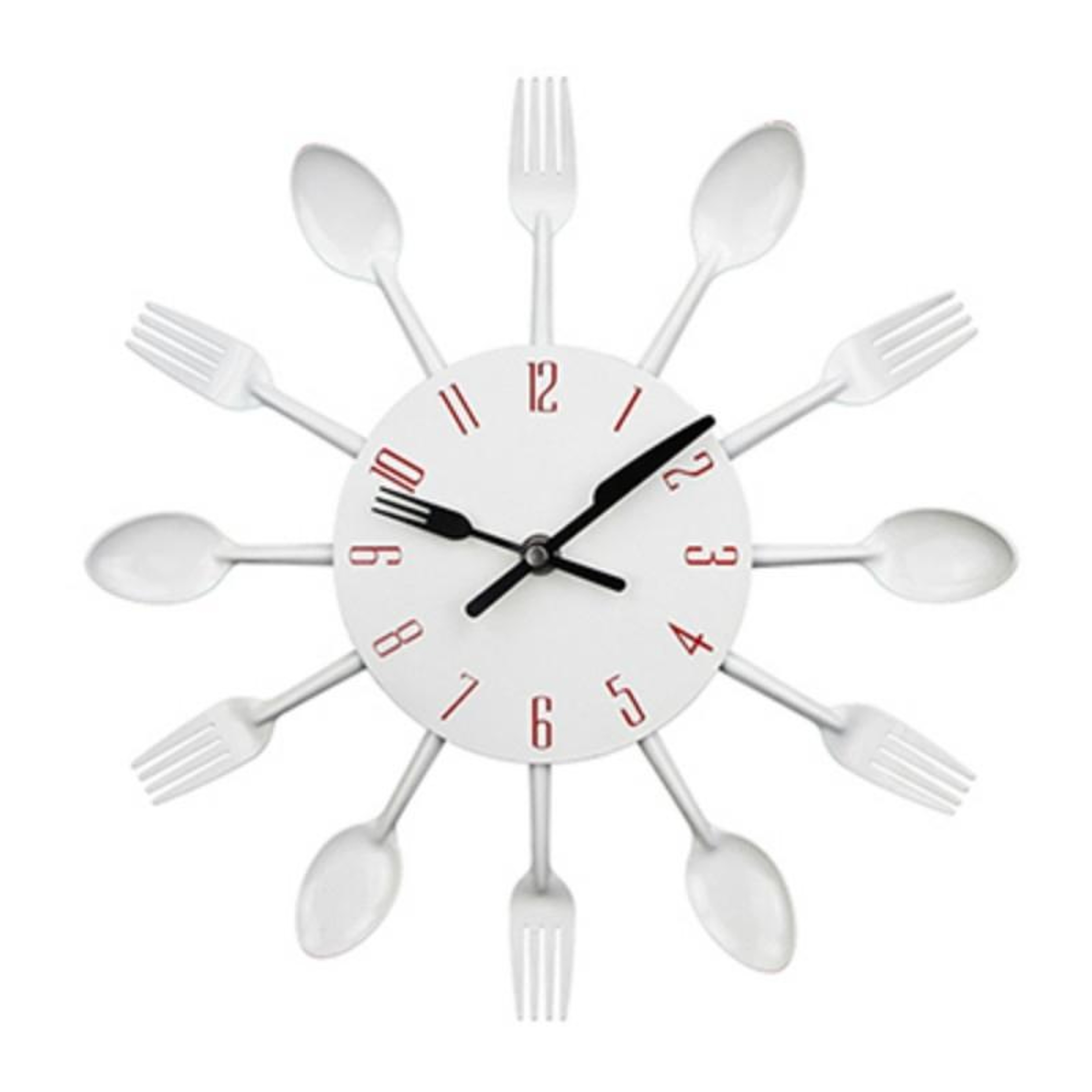 Modern Cutlery Wall Clock With Spoon And Fork Design Metal Kitchen Wall Clock 7