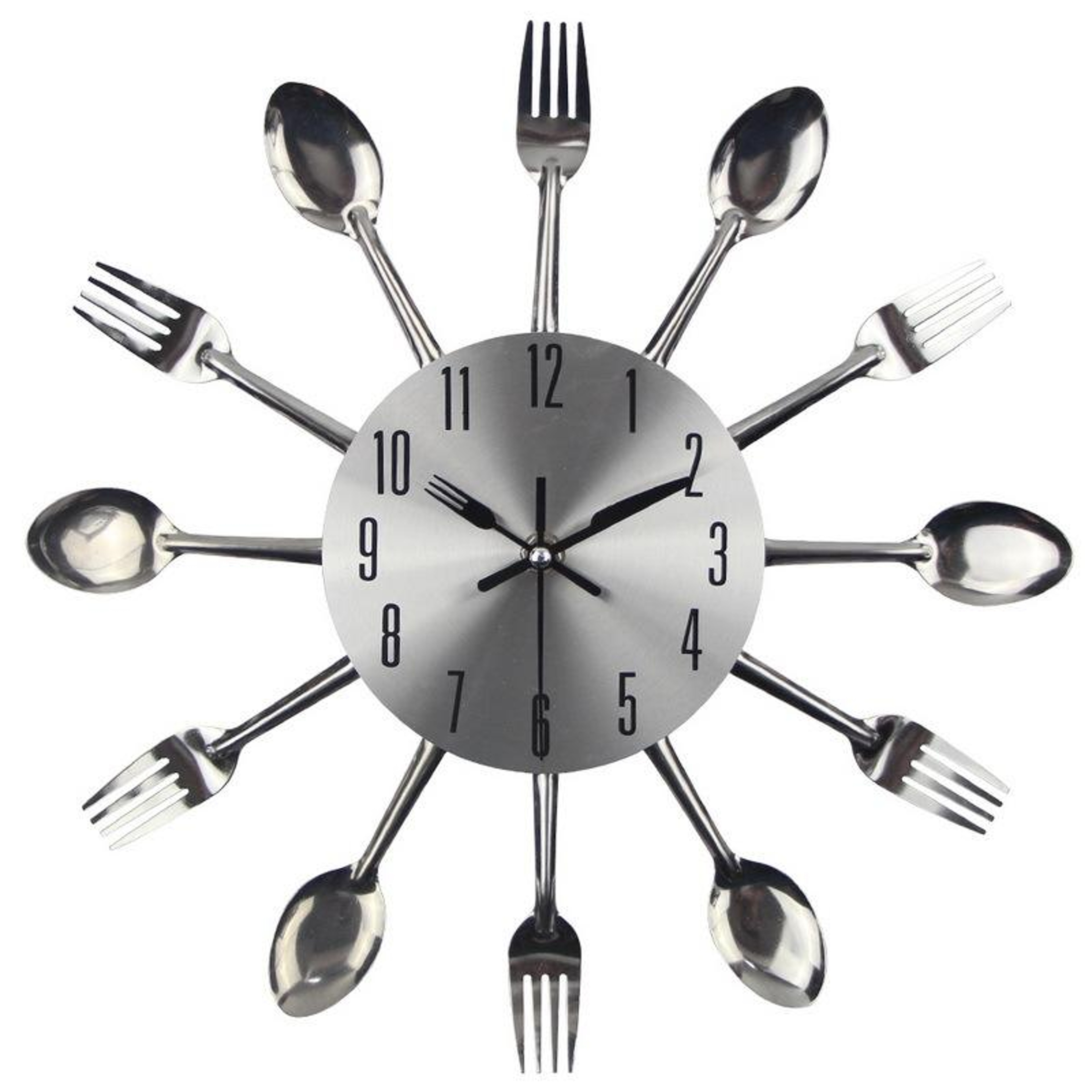Modern Cutlery Wall Clock With Spoon And Fork Design Metal Kitchen Wall Clock 6