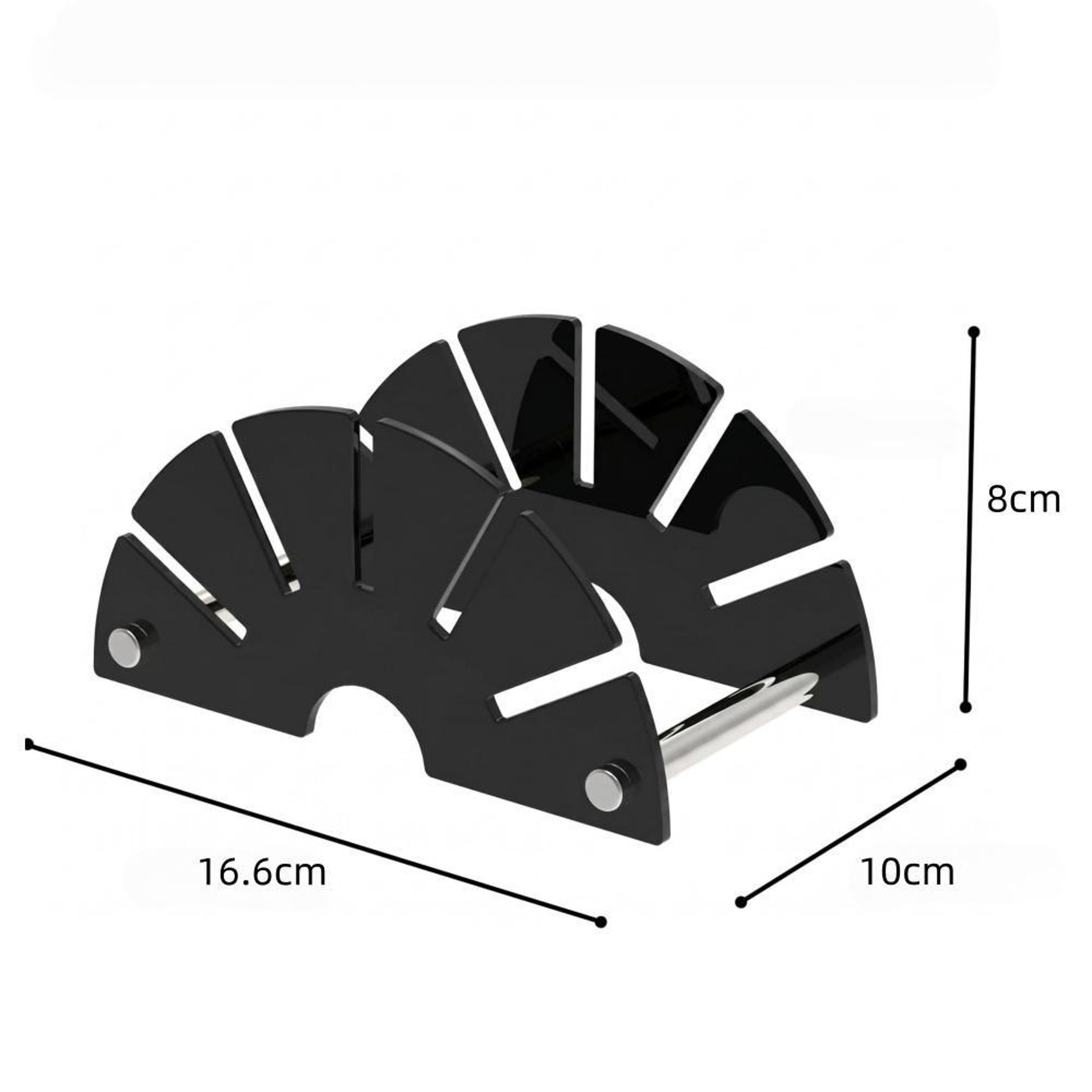 Fan-Shaped Acrylic Desk Organizer and Mail Sorter for Letters, Bills and Documents – view 3