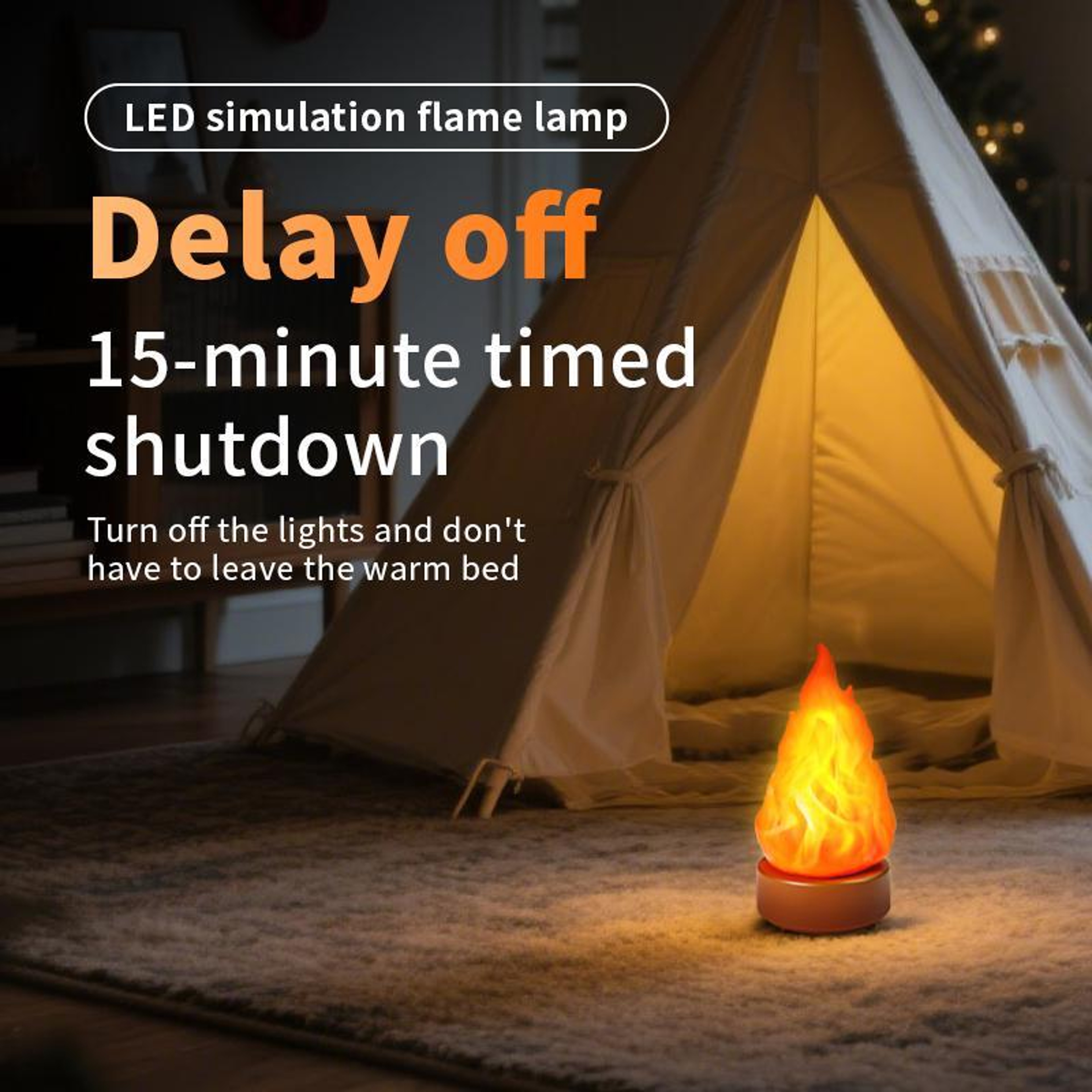 Rechargeable LED Flame Lamp and Camping Lantern – view 6