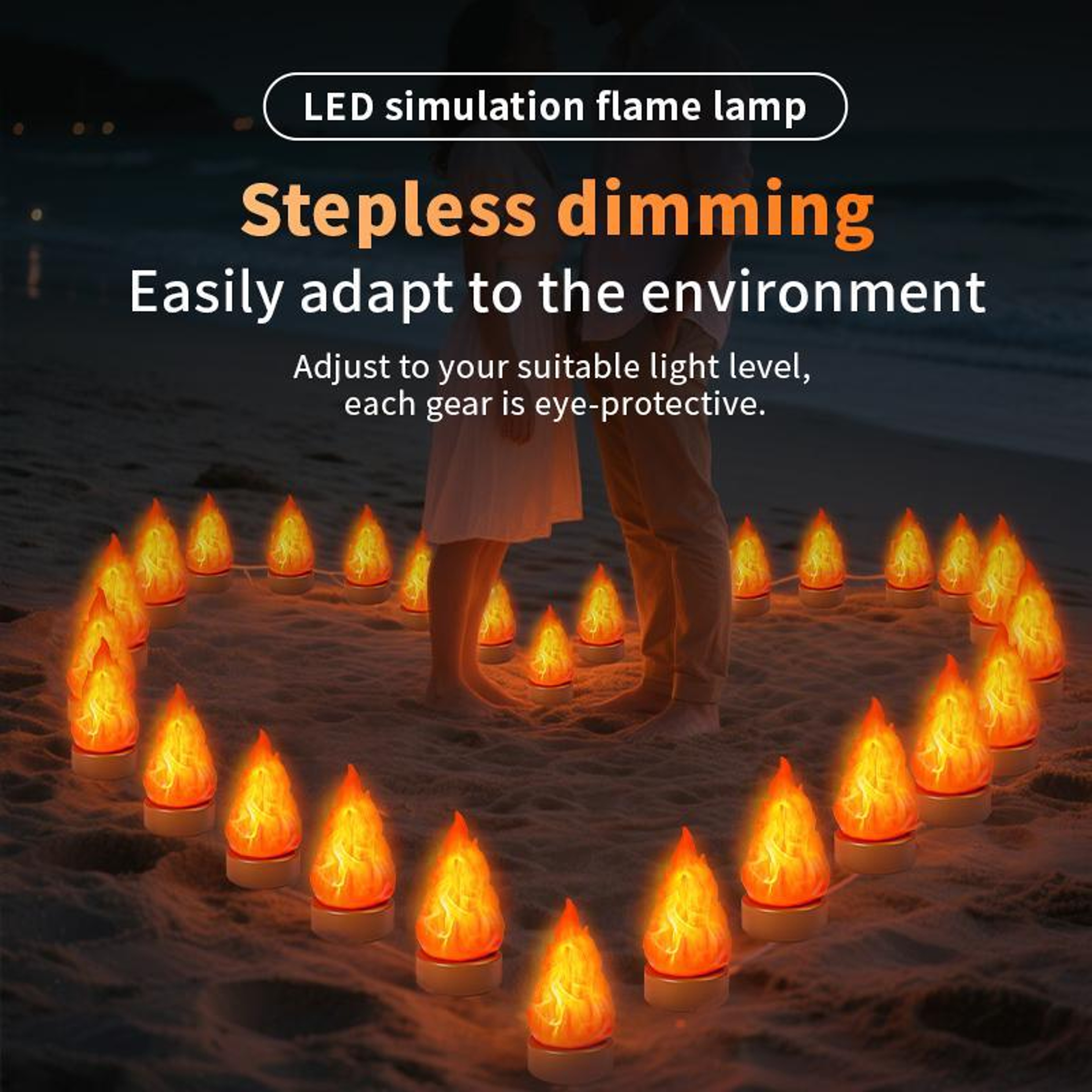 Rechargeable LED Flame Lamp and Camping Lantern – view 7