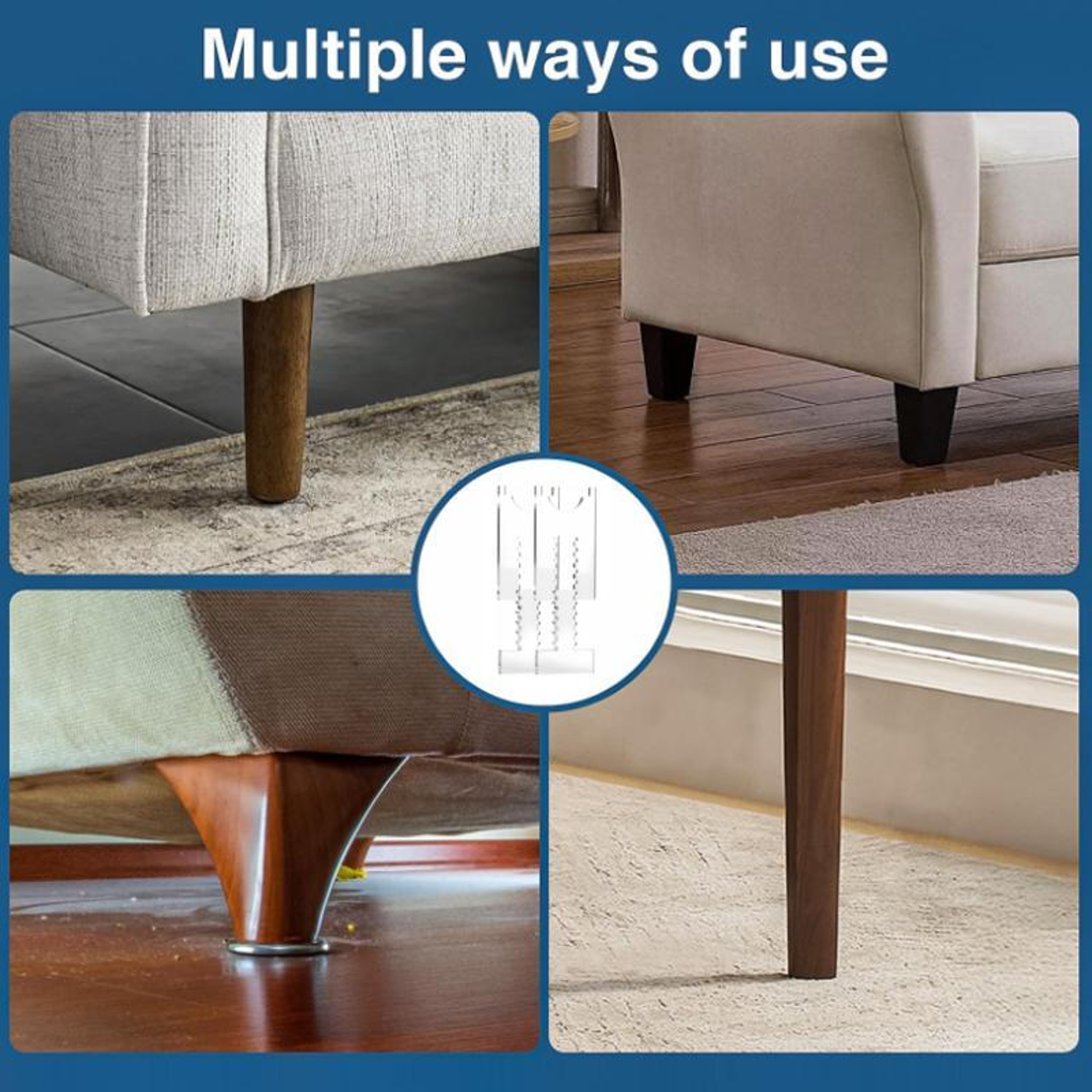 2PCS Adjustable Acrylic Furniture Wall Spacer and Couch Wall Stopper Set – view 4