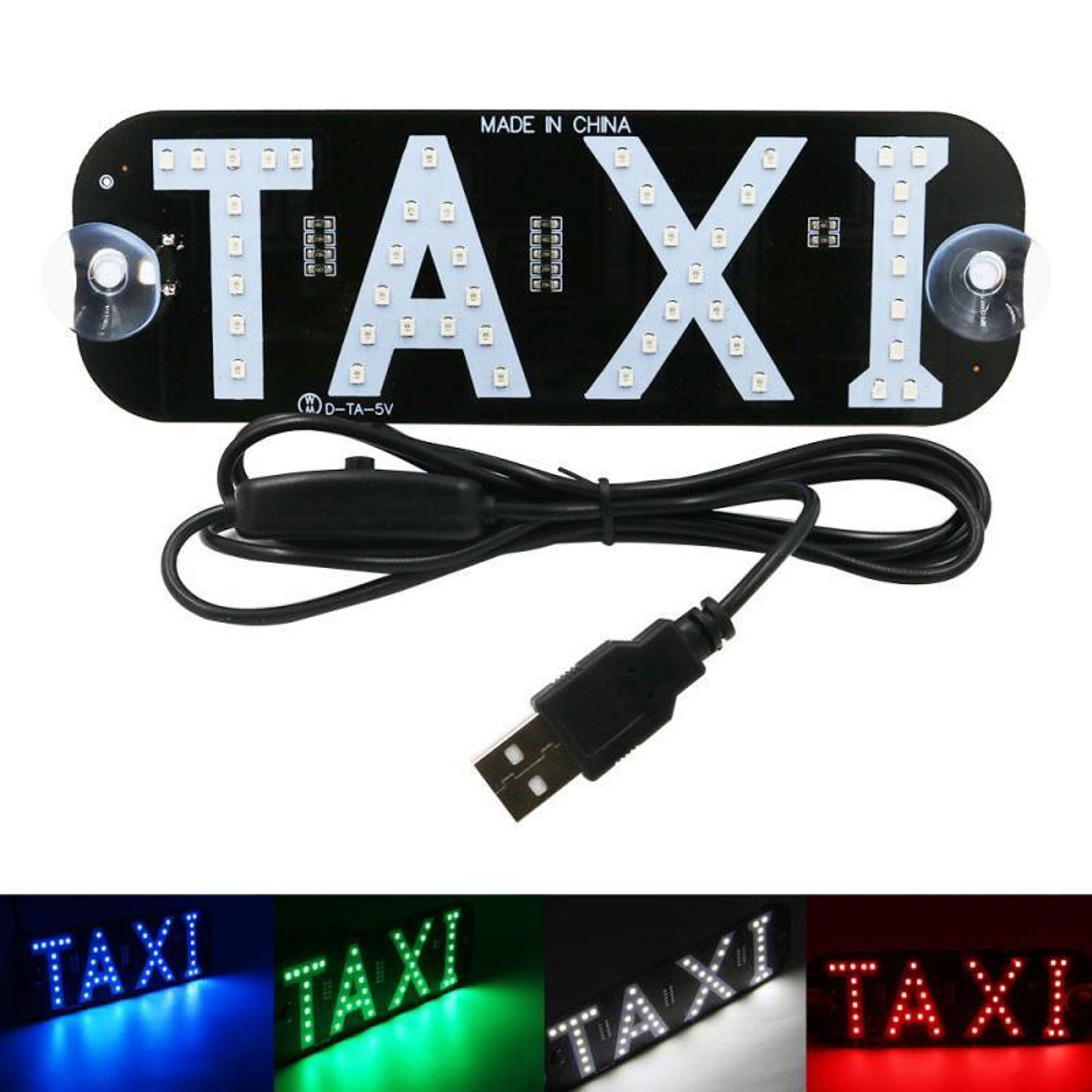 Taxi Roof Indicator Light With Switch 3W Vehicle Sign Lamp 0