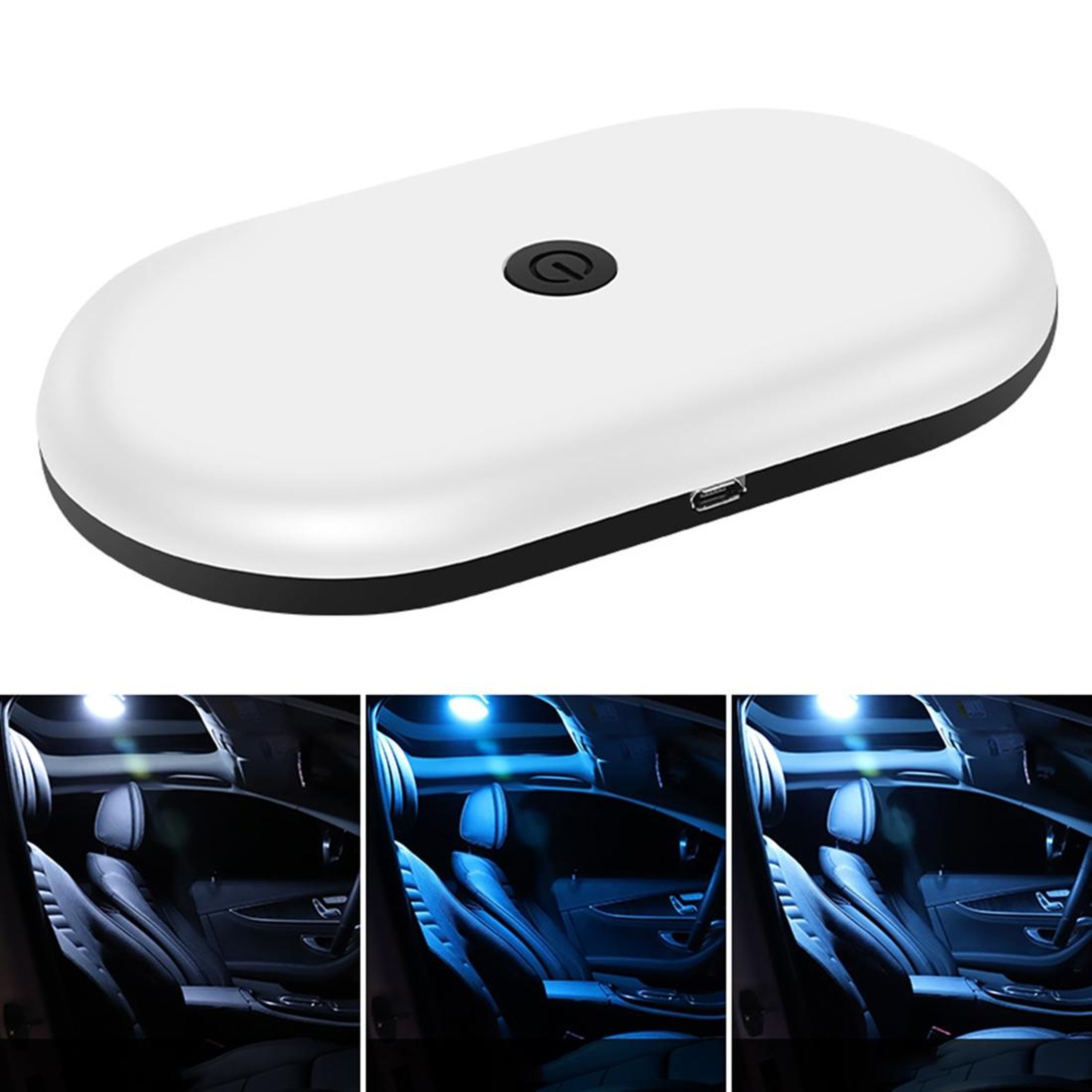 Car LED Dome Light Oval Reading Lamp With Color Switching 0