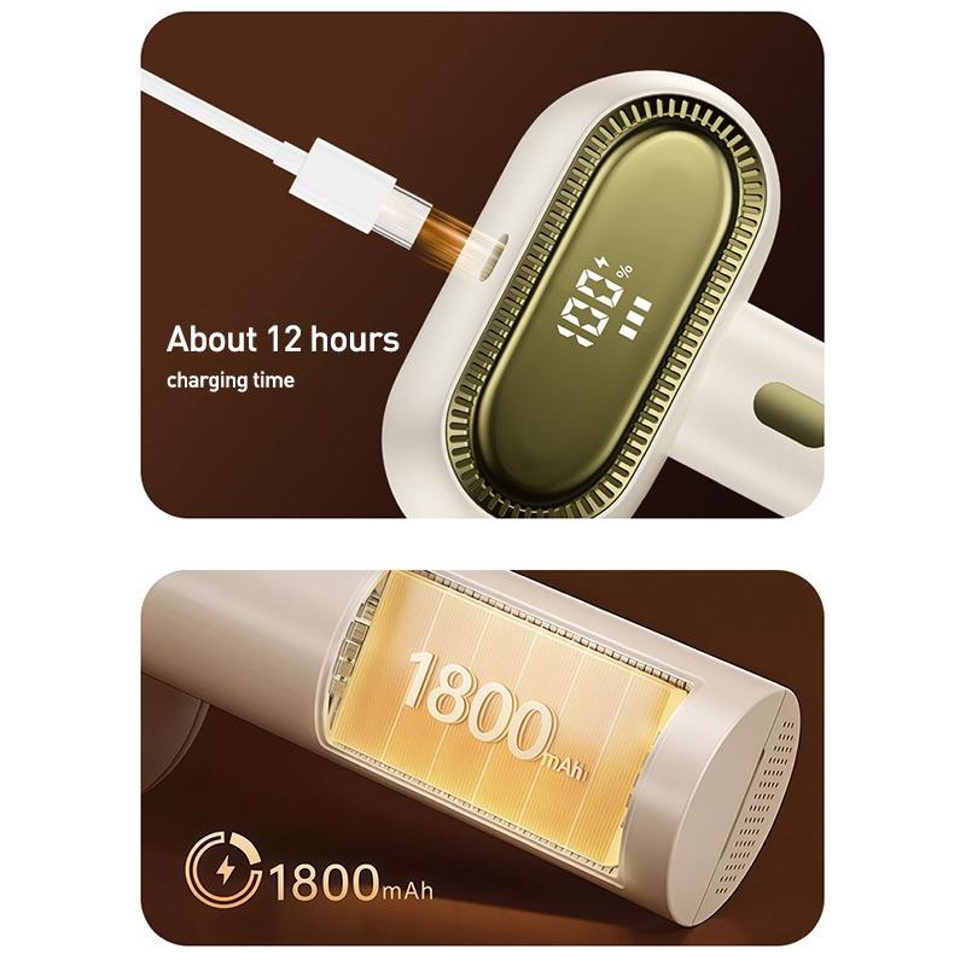Dual Head Electric Lint Remover With LED Display And Rechargeable Fabric Shaver 7