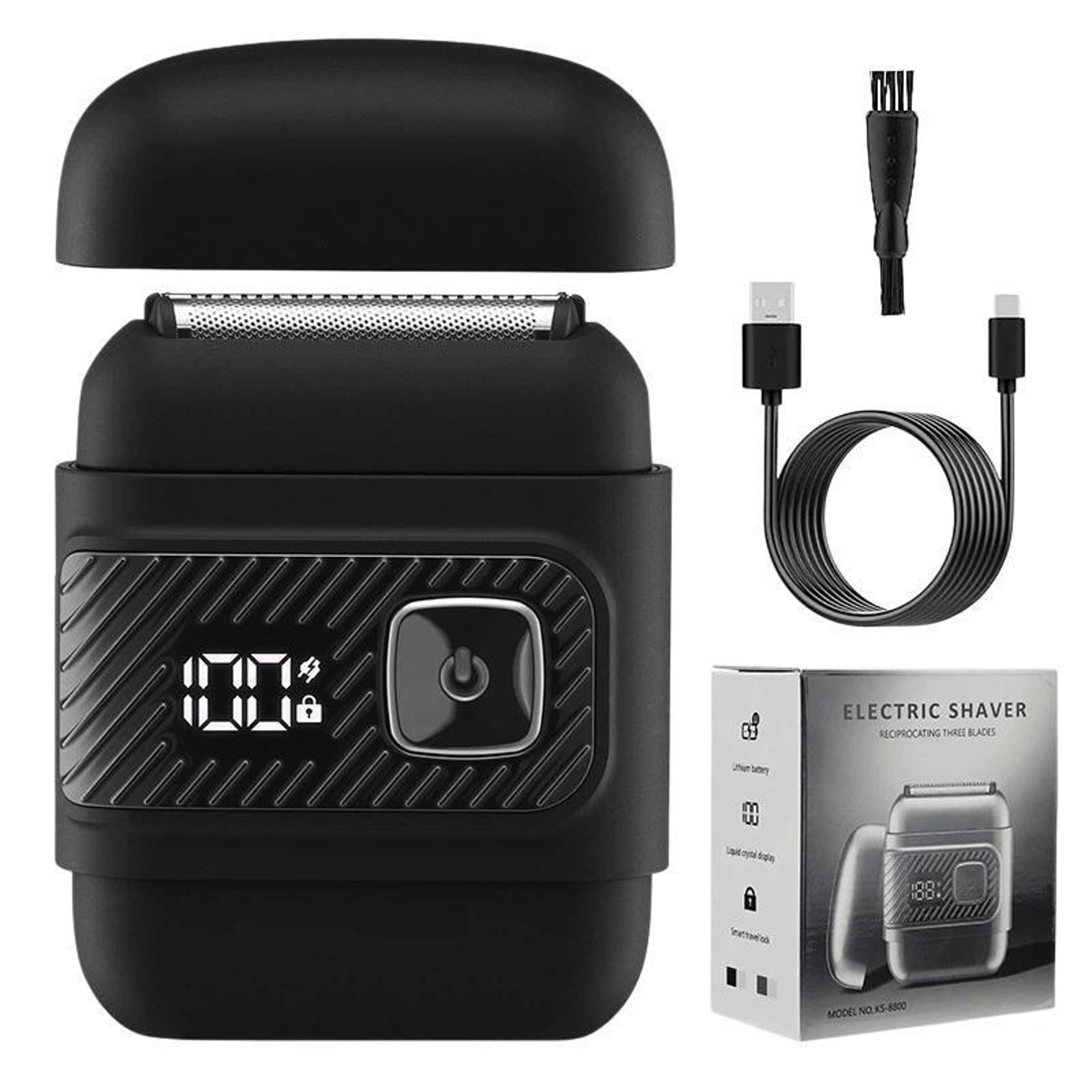 3-Blade Electric Shaver for Men with LCD Display, IPX6 Waterproof Shaver and USB-C Charging – view 1