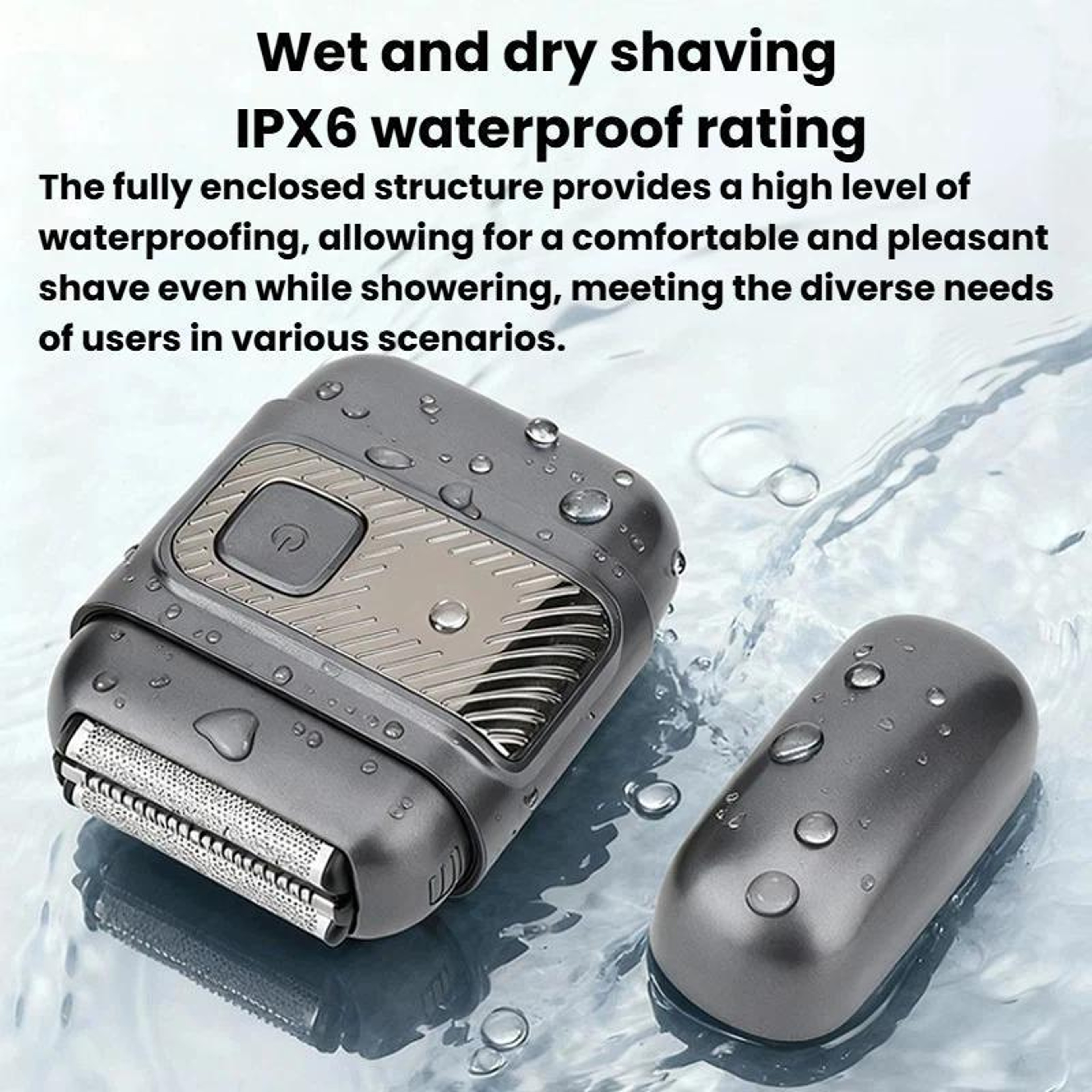 3-Blade Electric Shaver for Men with LCD Display, IPX6 Waterproof Shaver and USB-C Charging – view 3