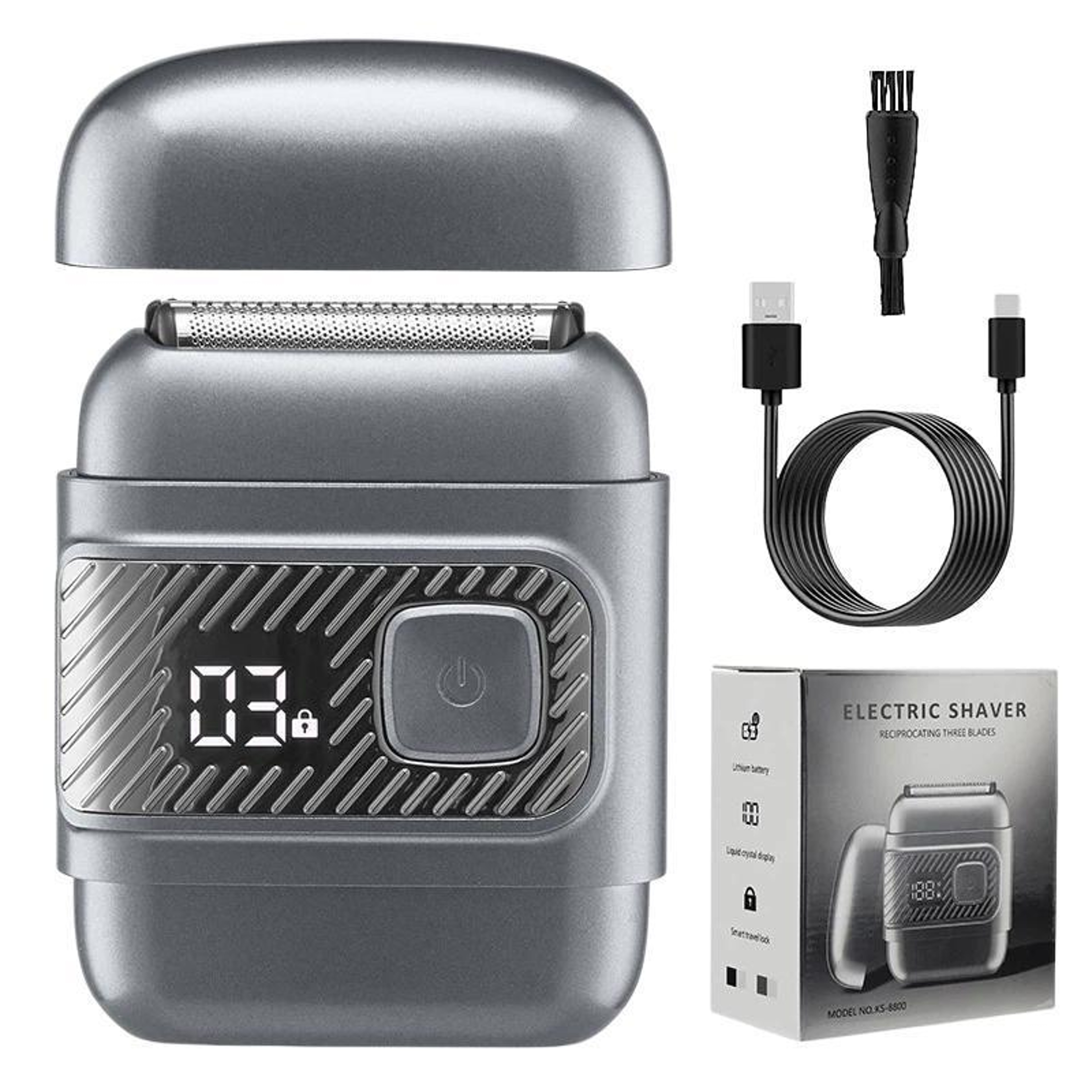 3-Blade Electric Shaver for Men with LCD Display, IPX6 Waterproof Shaver and USB-C Charging – view 10