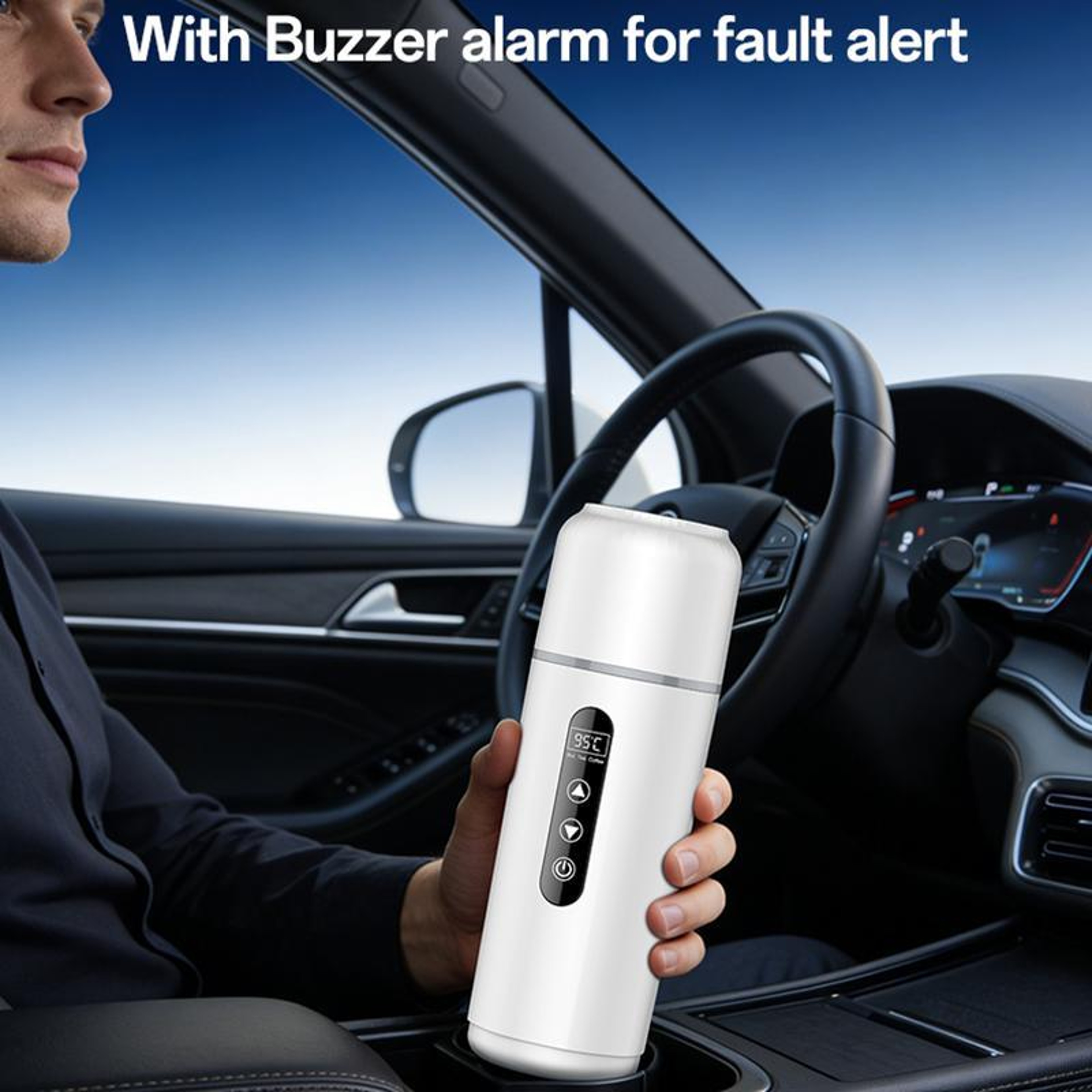 500ml Car Electric Kettle With Smart Temperature Display Portable Heating Cup 11