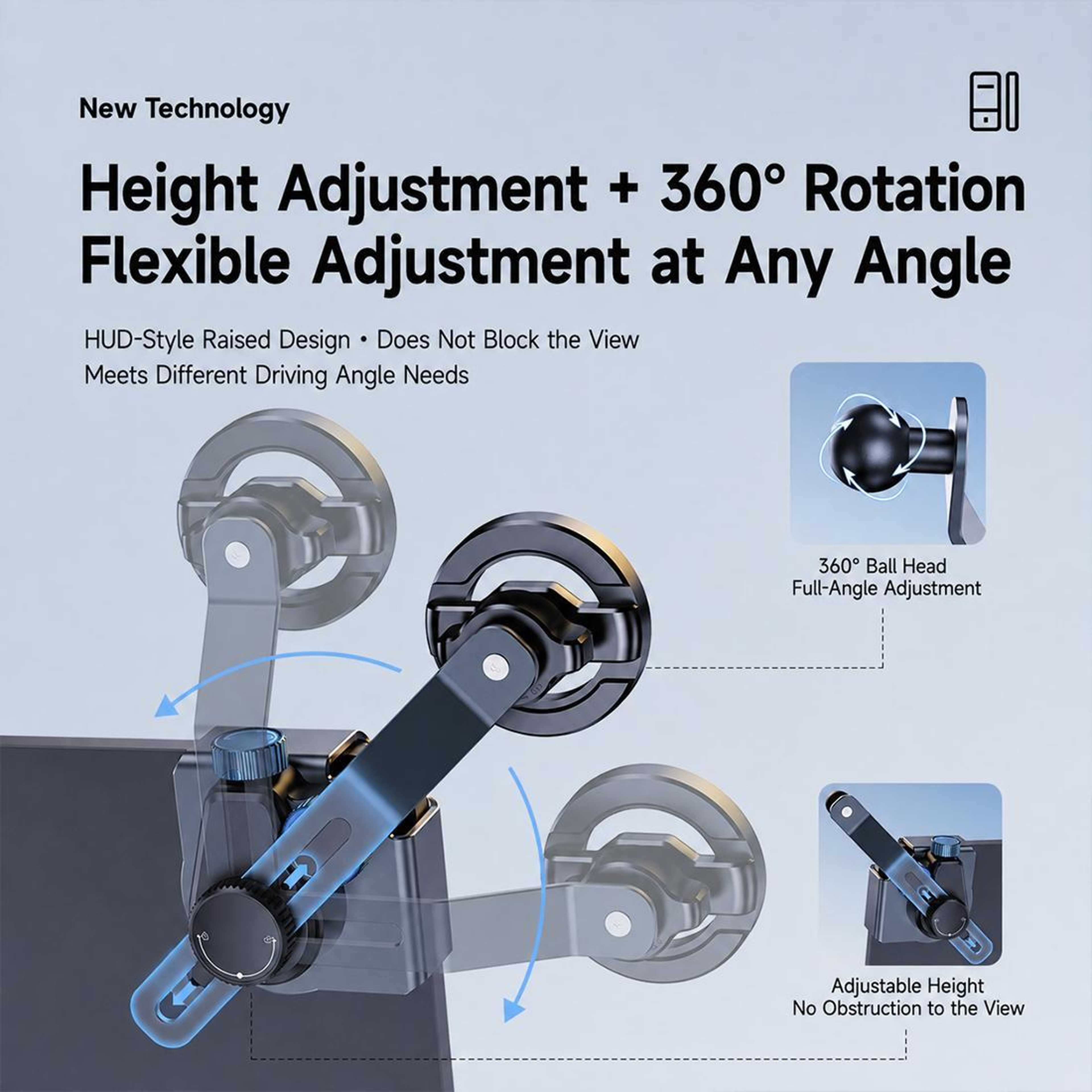 Tesla Magnetic Phone Mount With N52 Magnet 360 Adjustable Screen Holder 5