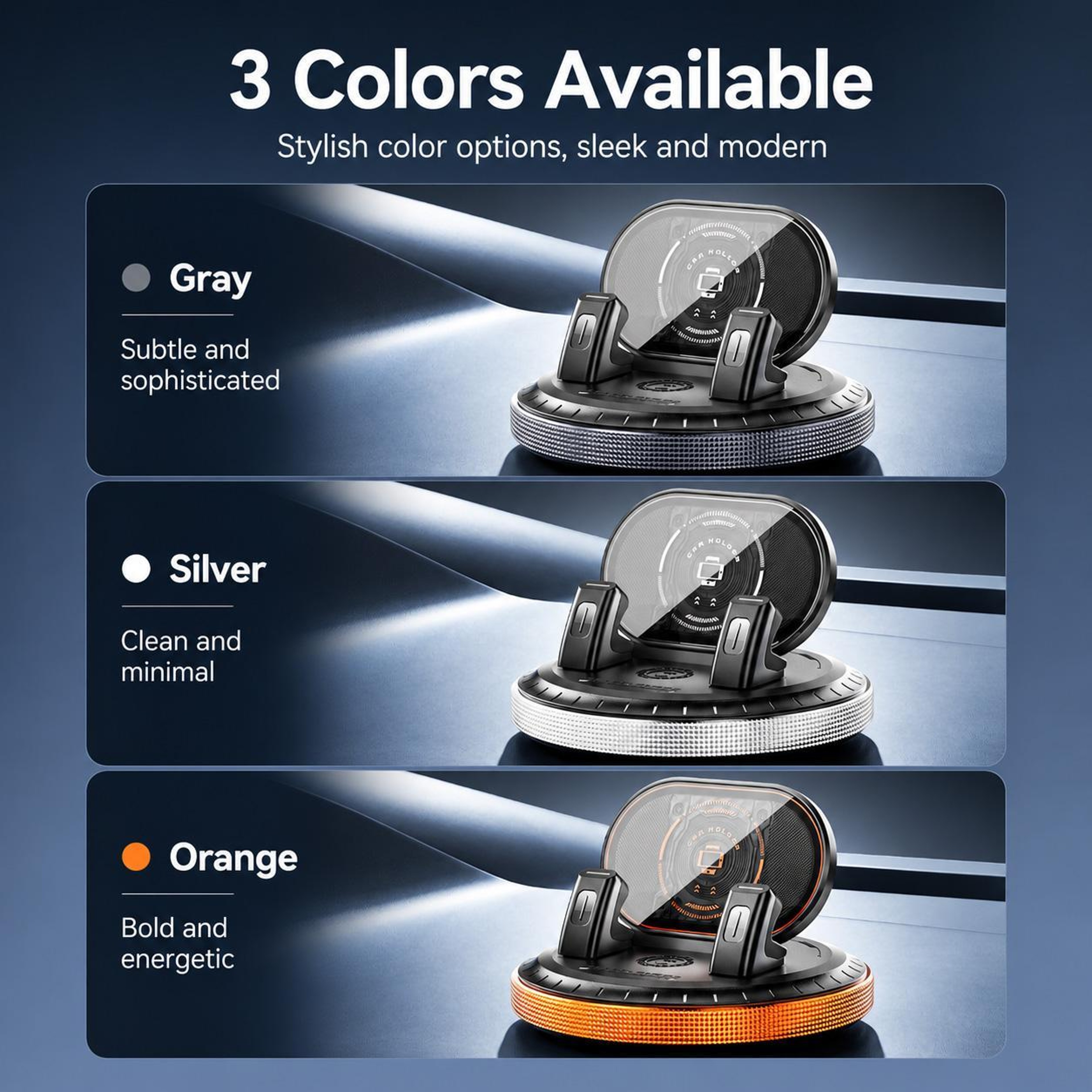 D5 Car Phone Mount with Nano Suction Base and 360° Rotating Anti-Shake Holder – view 4