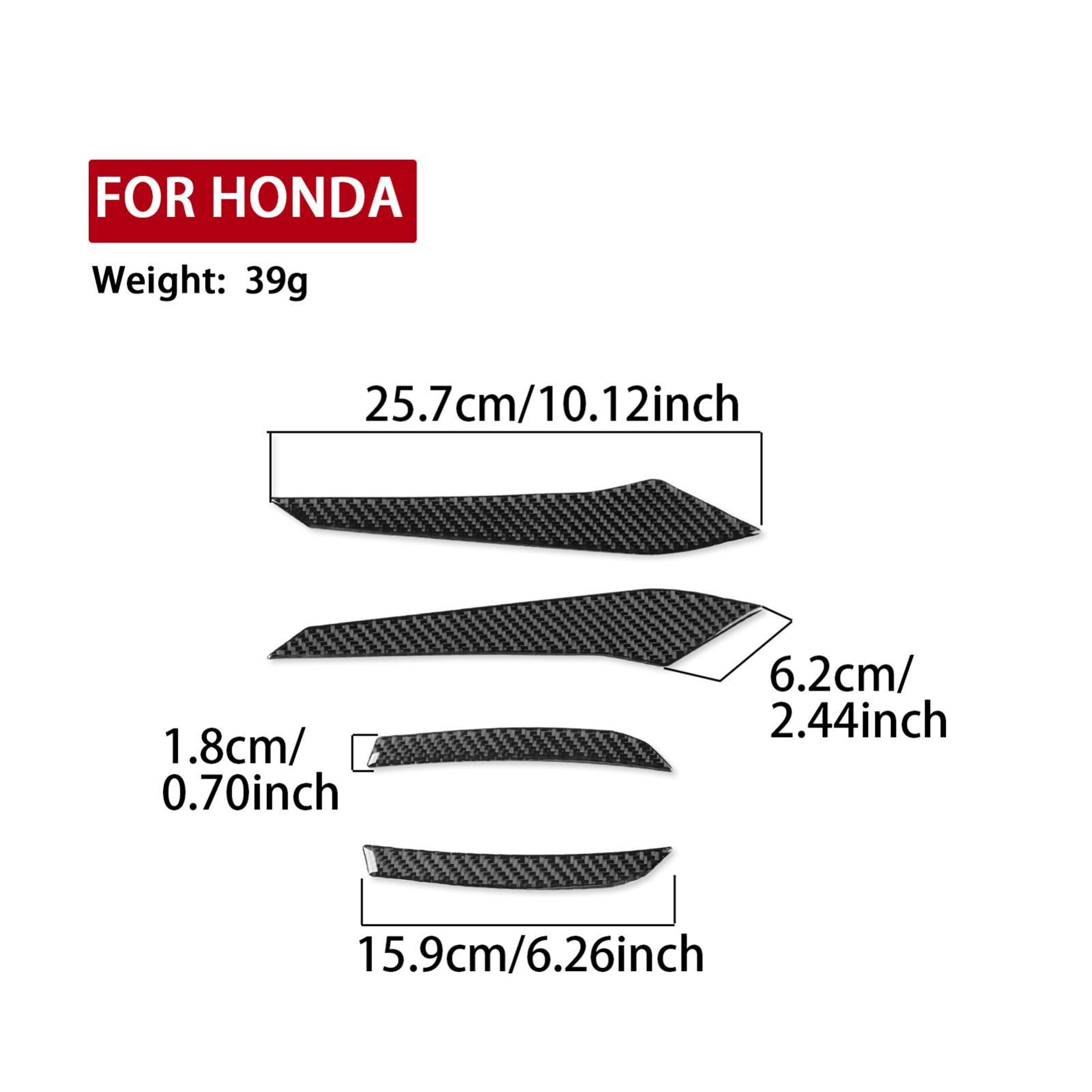 Honda ADV350 Carbon Fiber Rear Handle Protector Stickers 4PCS Set 20222026 2