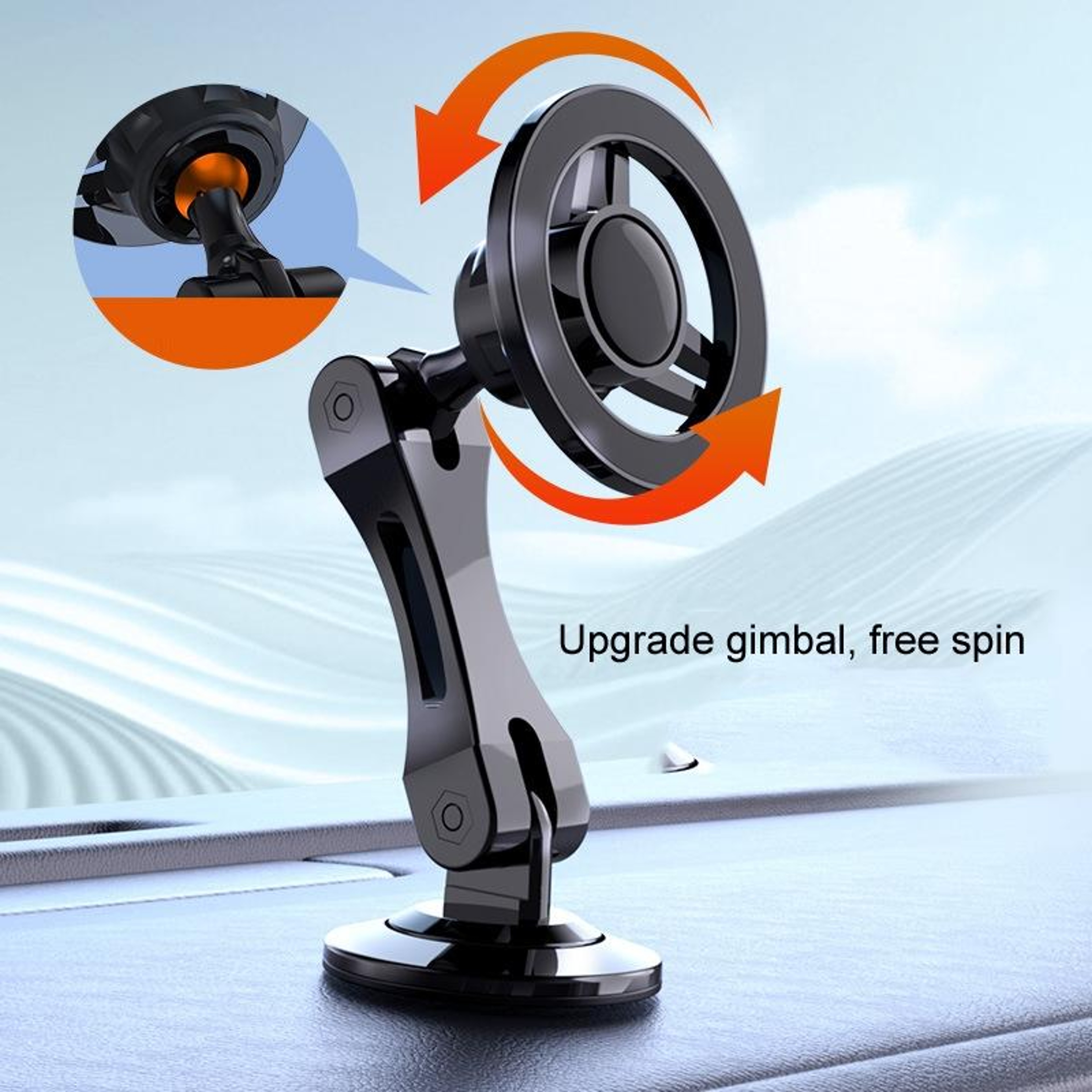 MagSafe Magnetic Car Phone Holder With 360 Rotation And Foldable Adjustable Mount 6