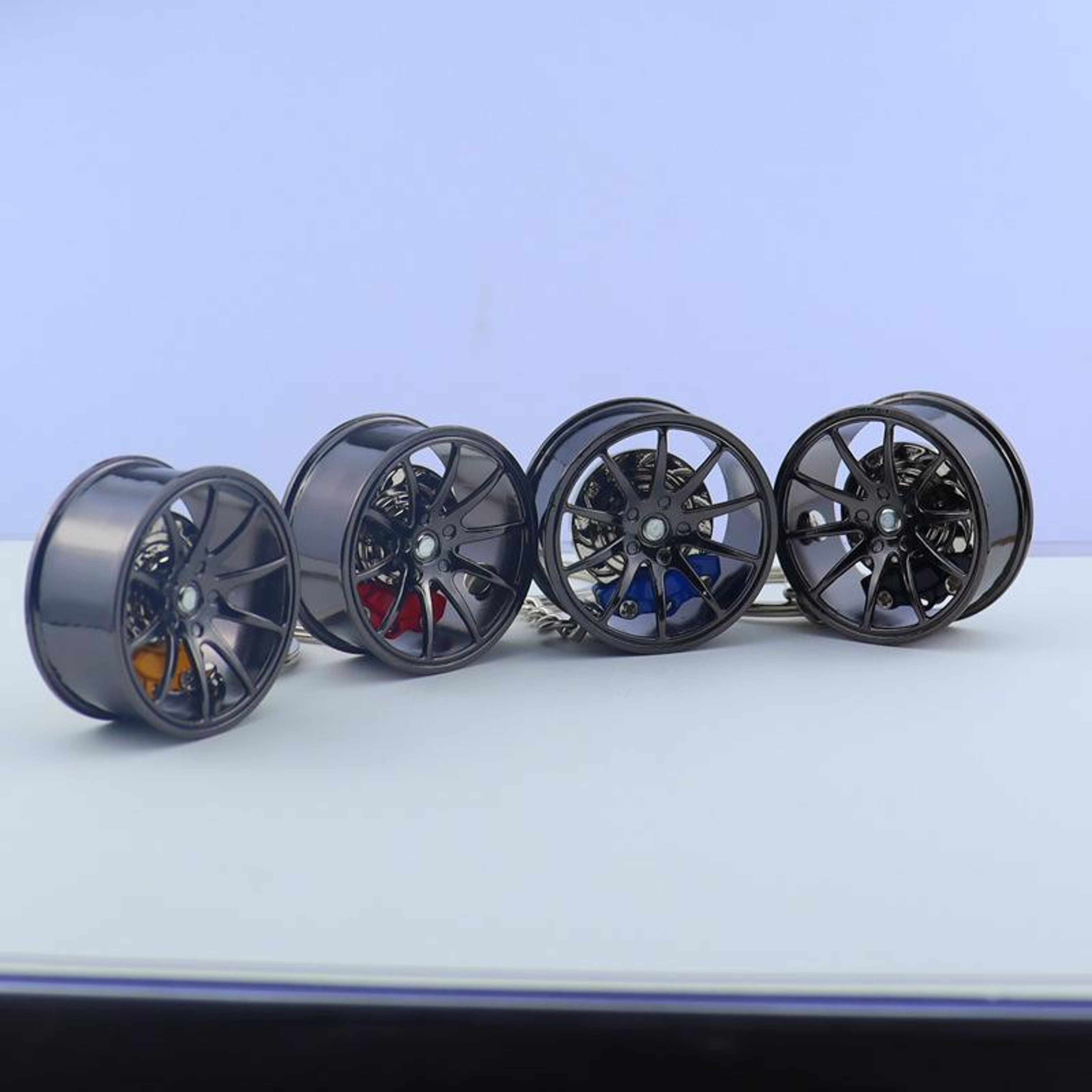 Metal Wheel Hub Brake Disc Car Keychain For Auto Enthusiasts 1