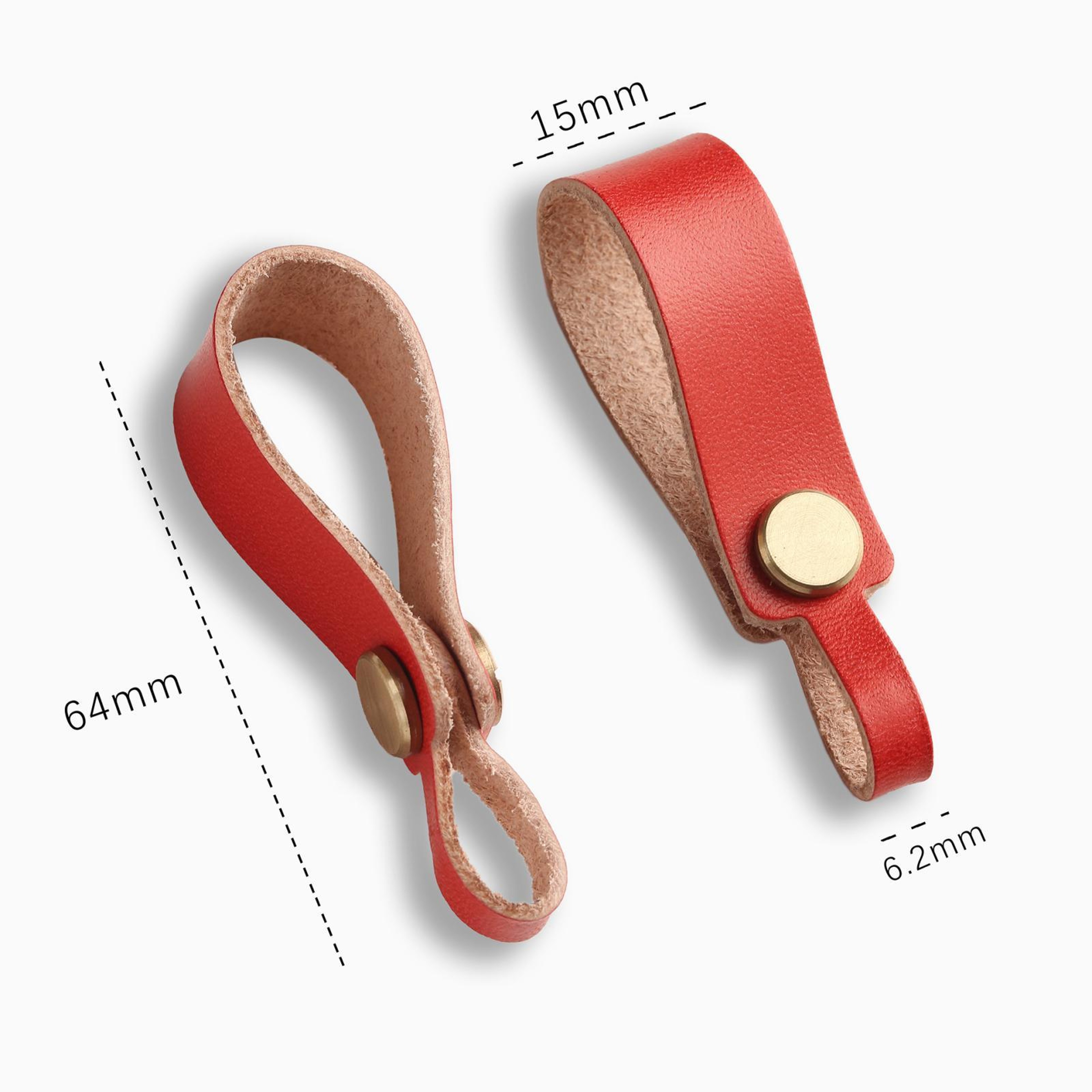 Leather Car Keychain With Handmade Cowhide Lanyard And Brass Hardware 1