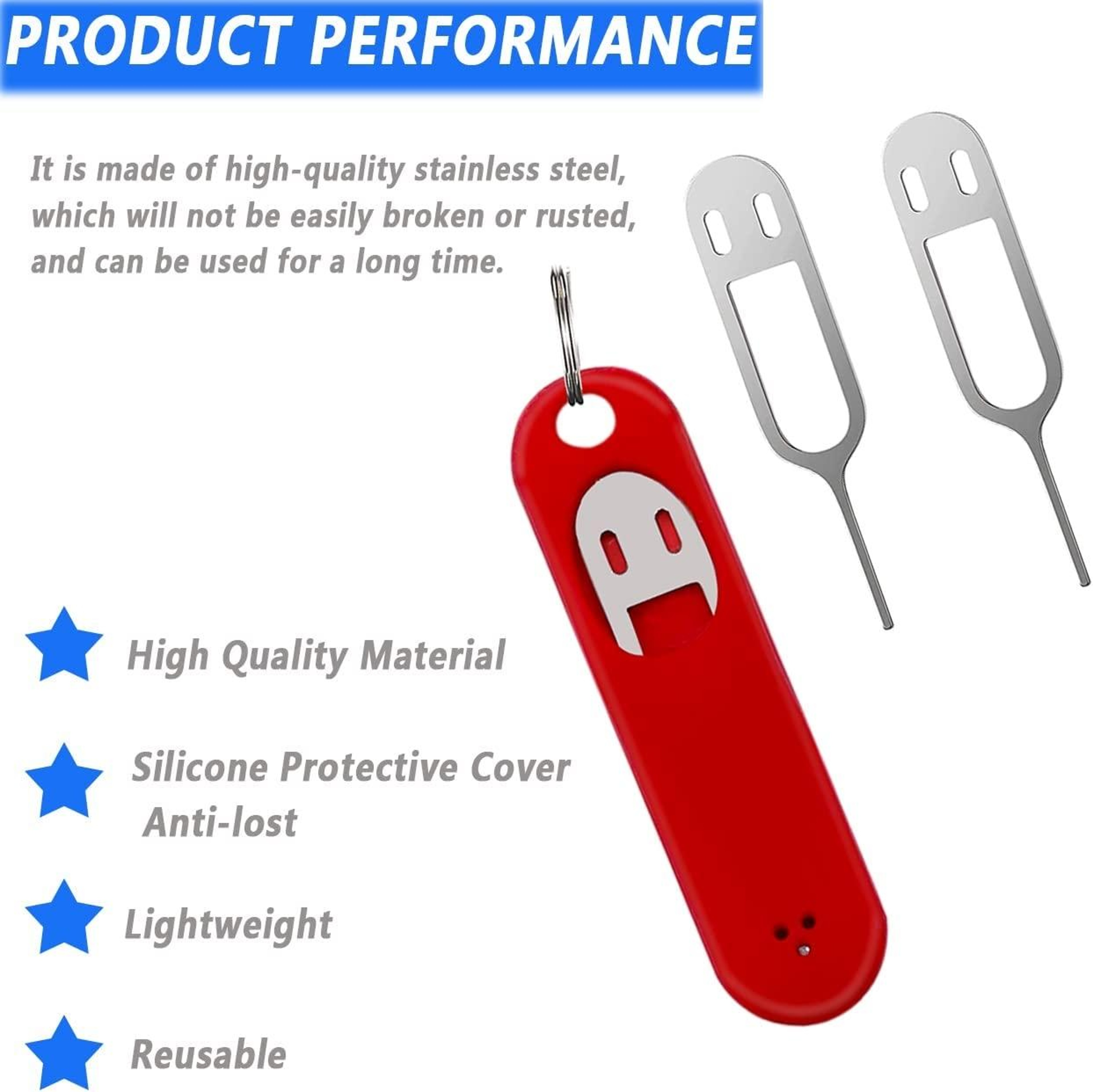 Portable SIM Card Ejector Tool With Keychain And Silicone Protective Case 3