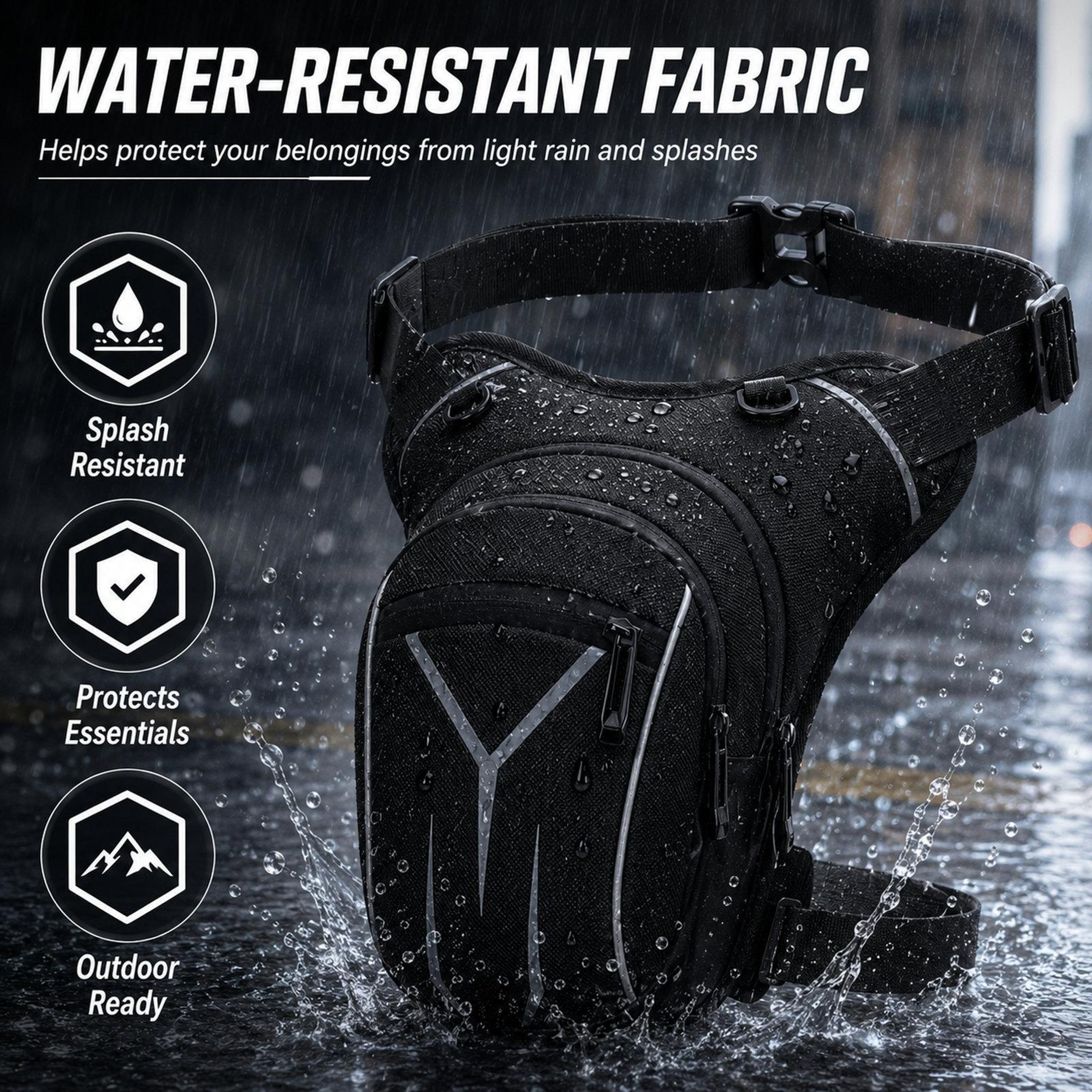 Men Waterproof Motorcycle Leg Bag with Large-Capacity Crossbody and Waist Carry – view 11