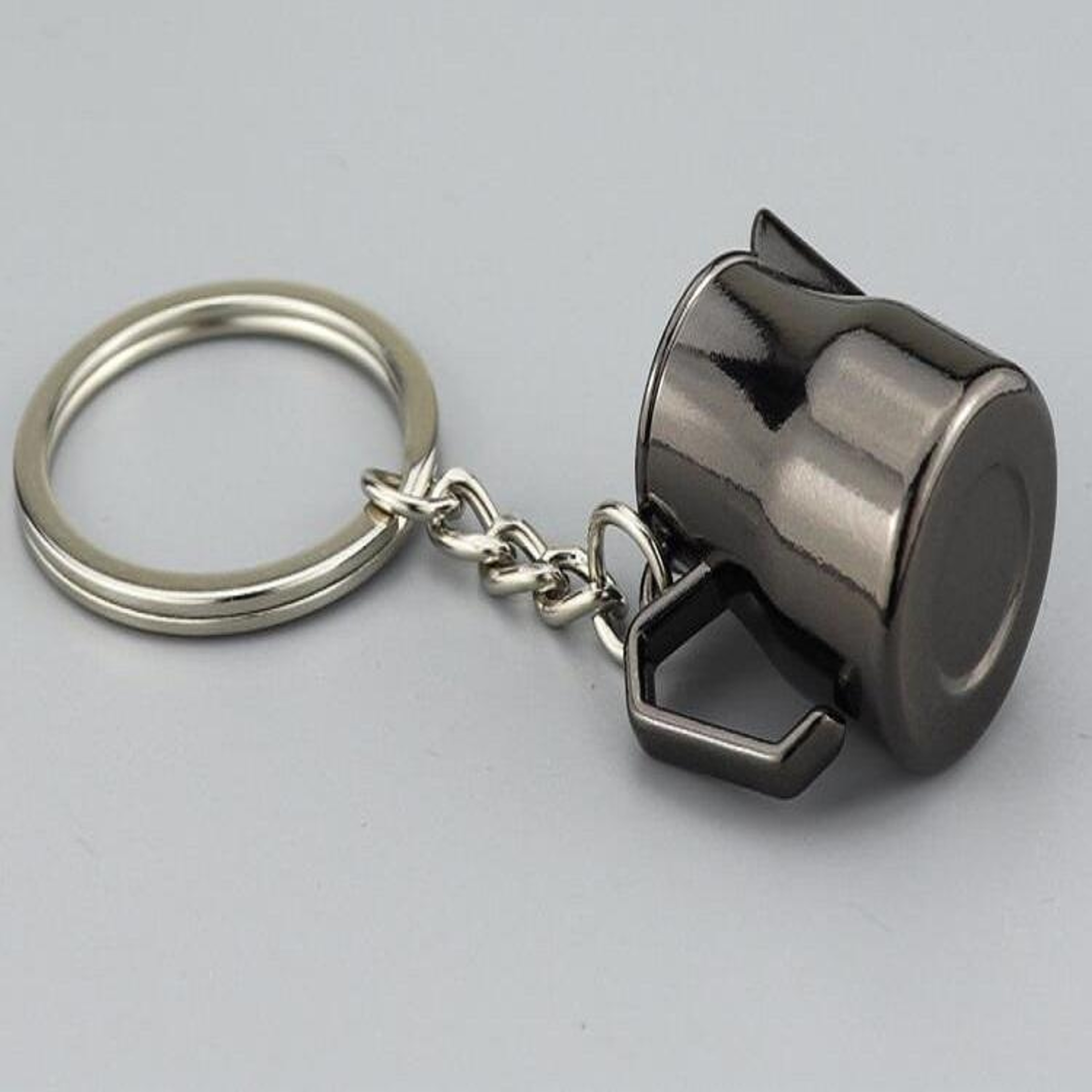 3D Mini Coffee Pot Keychain Metal Charm For Coffee Lovers And Bags 2