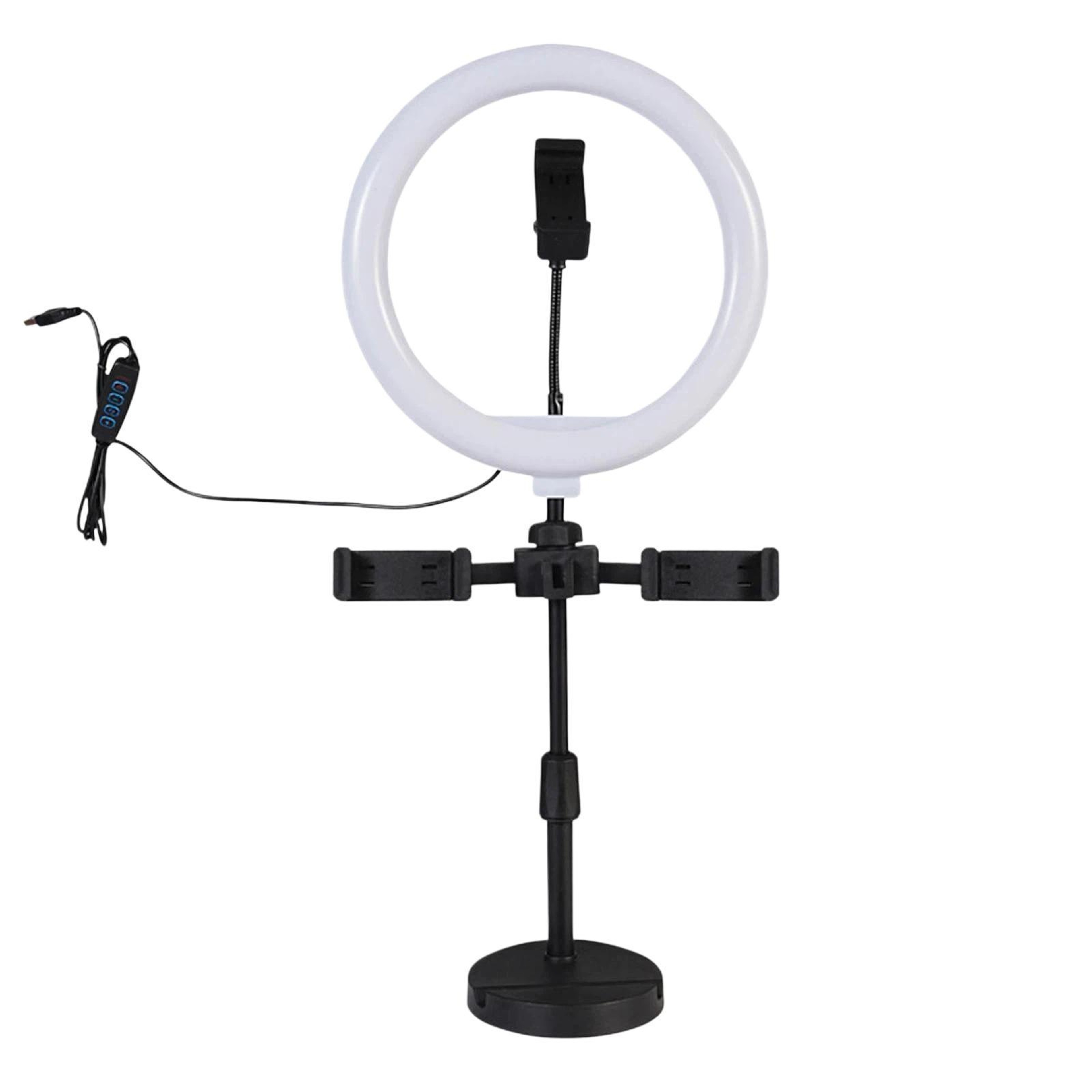 10 Inch Ring Light With Phone Holder TripleMount Live Streaming Stand 11