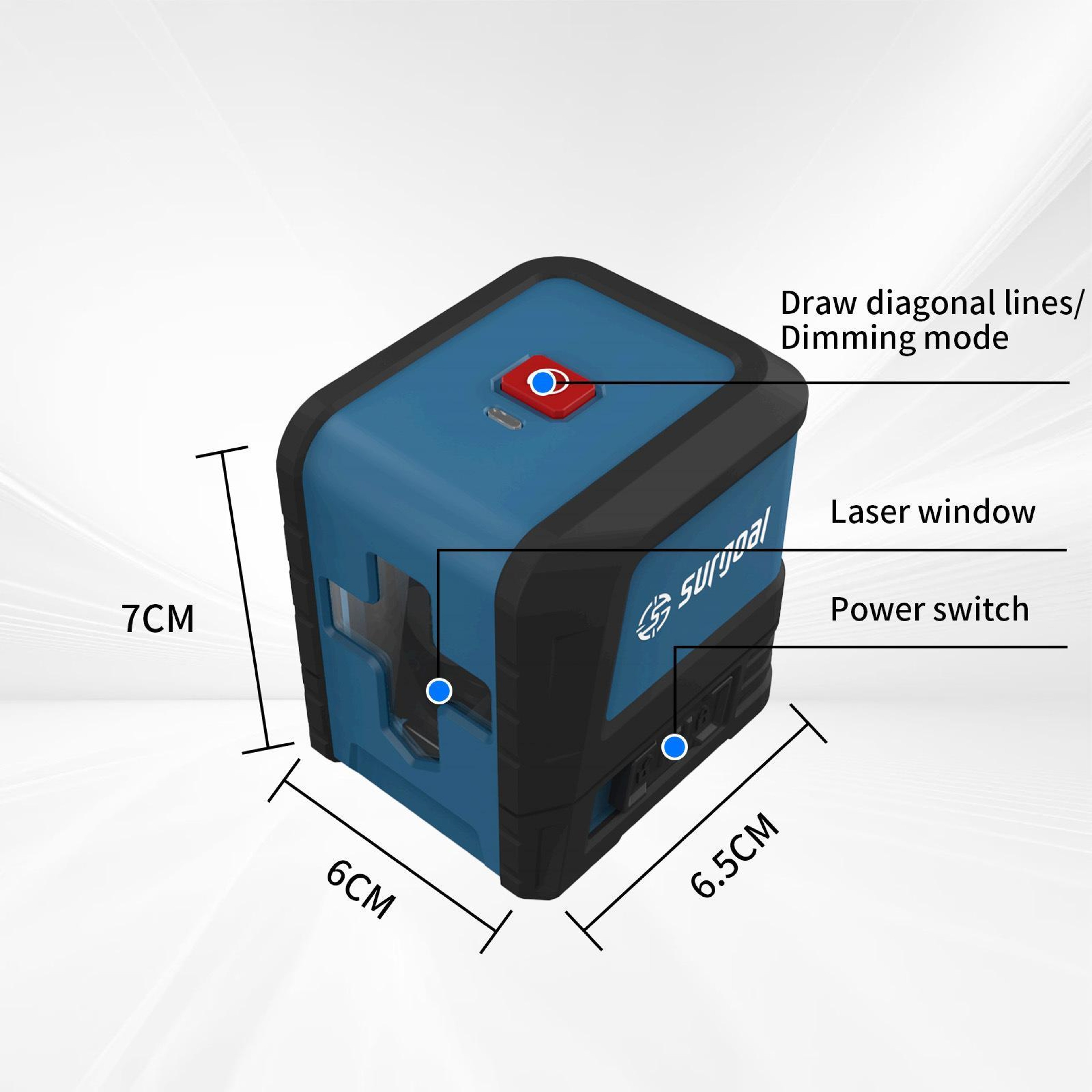 Green Laser Level with Self-Leveling Cross Line and Manual Angle Mode – view 2