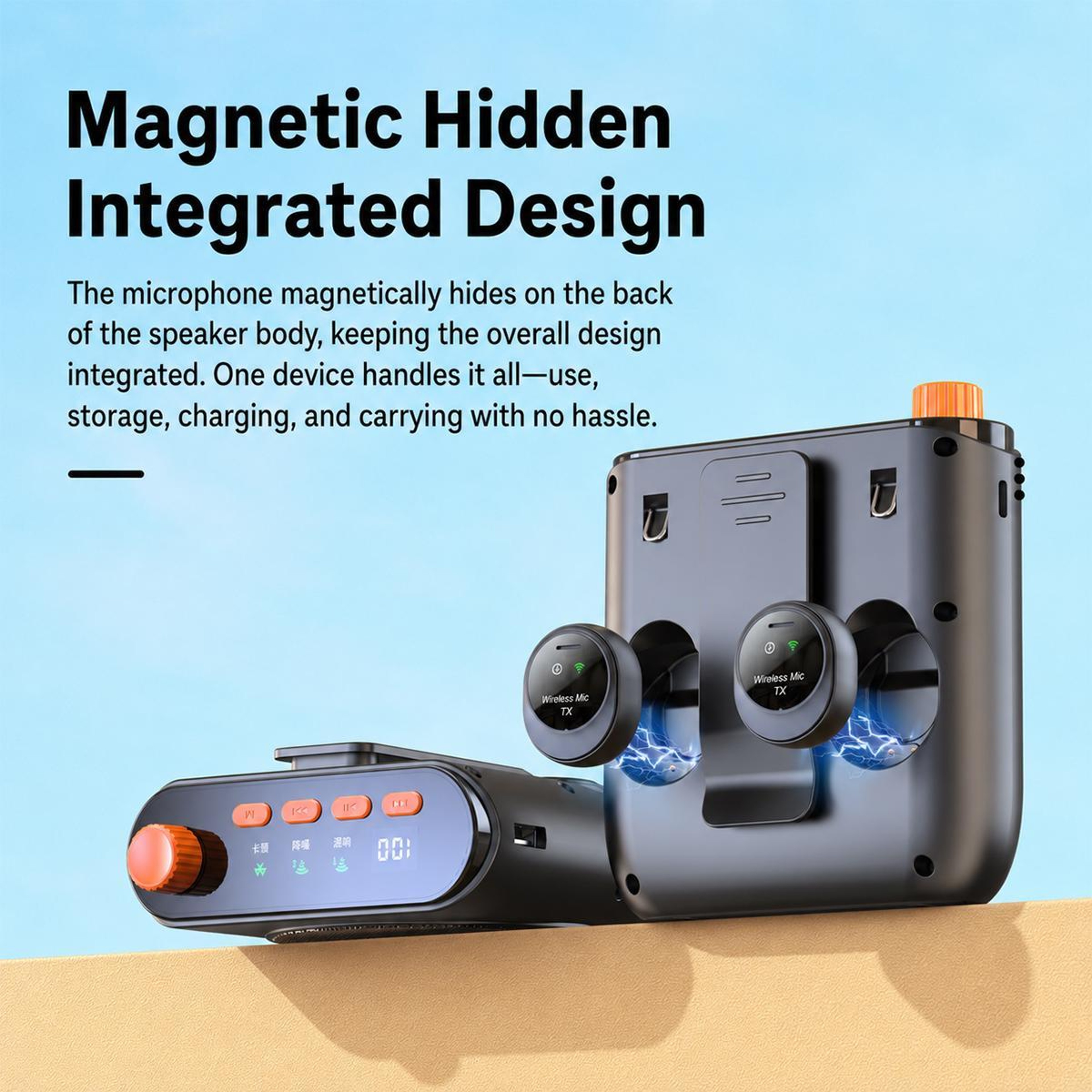 J98 Wireless Voice Amplifier With Dual Wireless Lavalier Microphones For Teachers 11