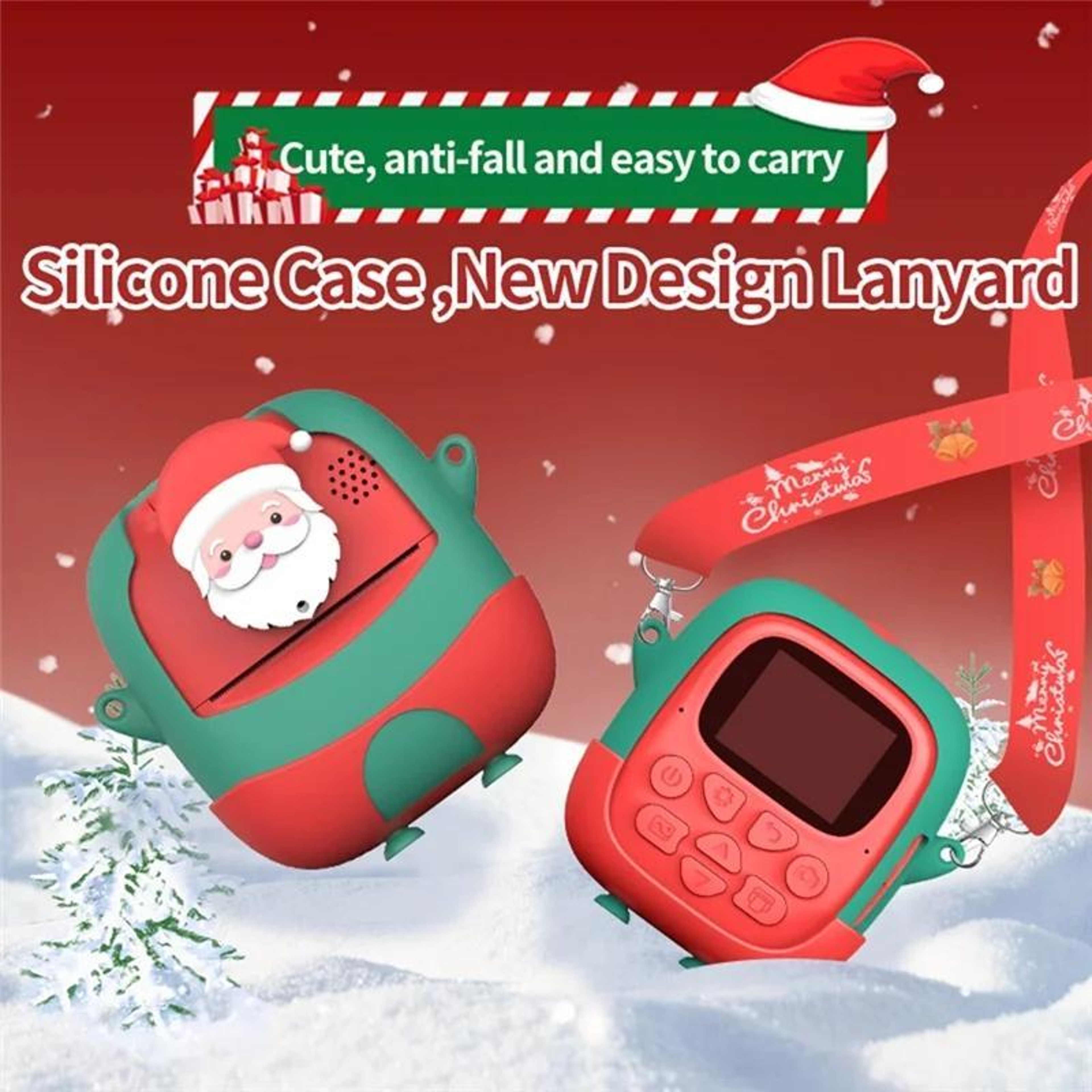 Kids Instant Print Camera with 2-Inch IPS Screen, Rotatable Lens and Silicone Case – view 3