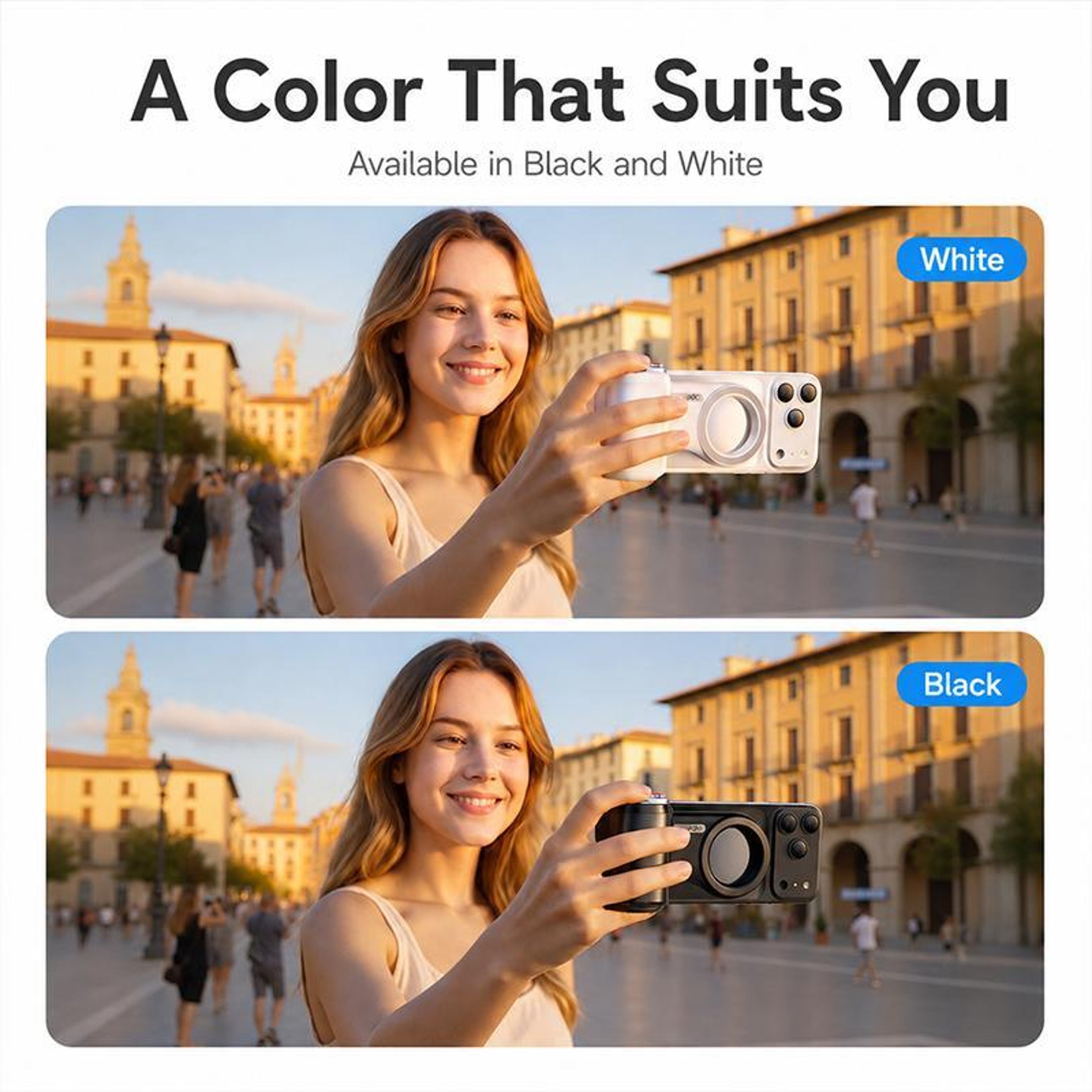 Magnetic Phone Camera Grip with Bluetooth Shutter Remote and Extendable Handle – view 13
