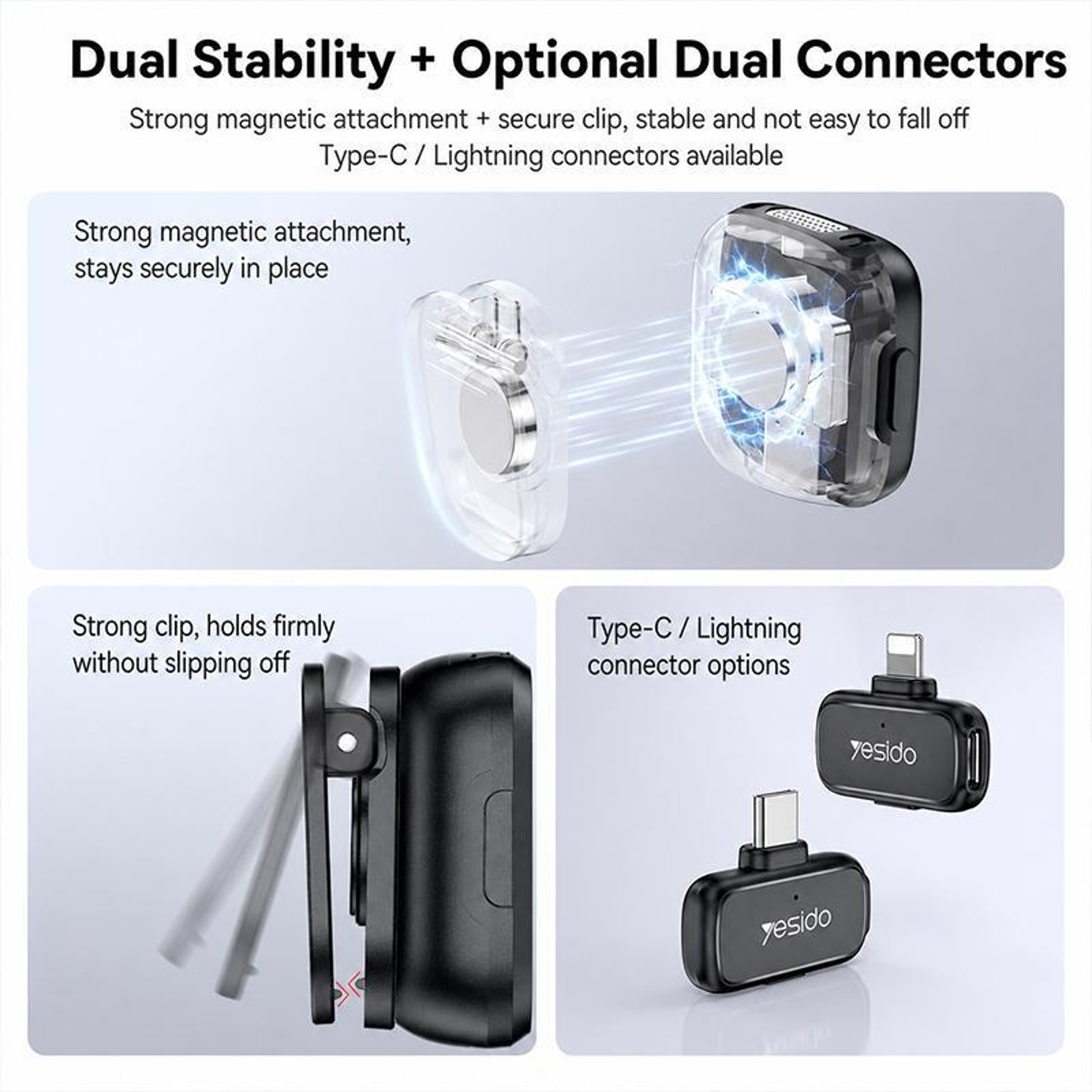 KR29 Dual Wireless Lavalier Microphone with USB-C Receiver and Noise Reduction – view 6