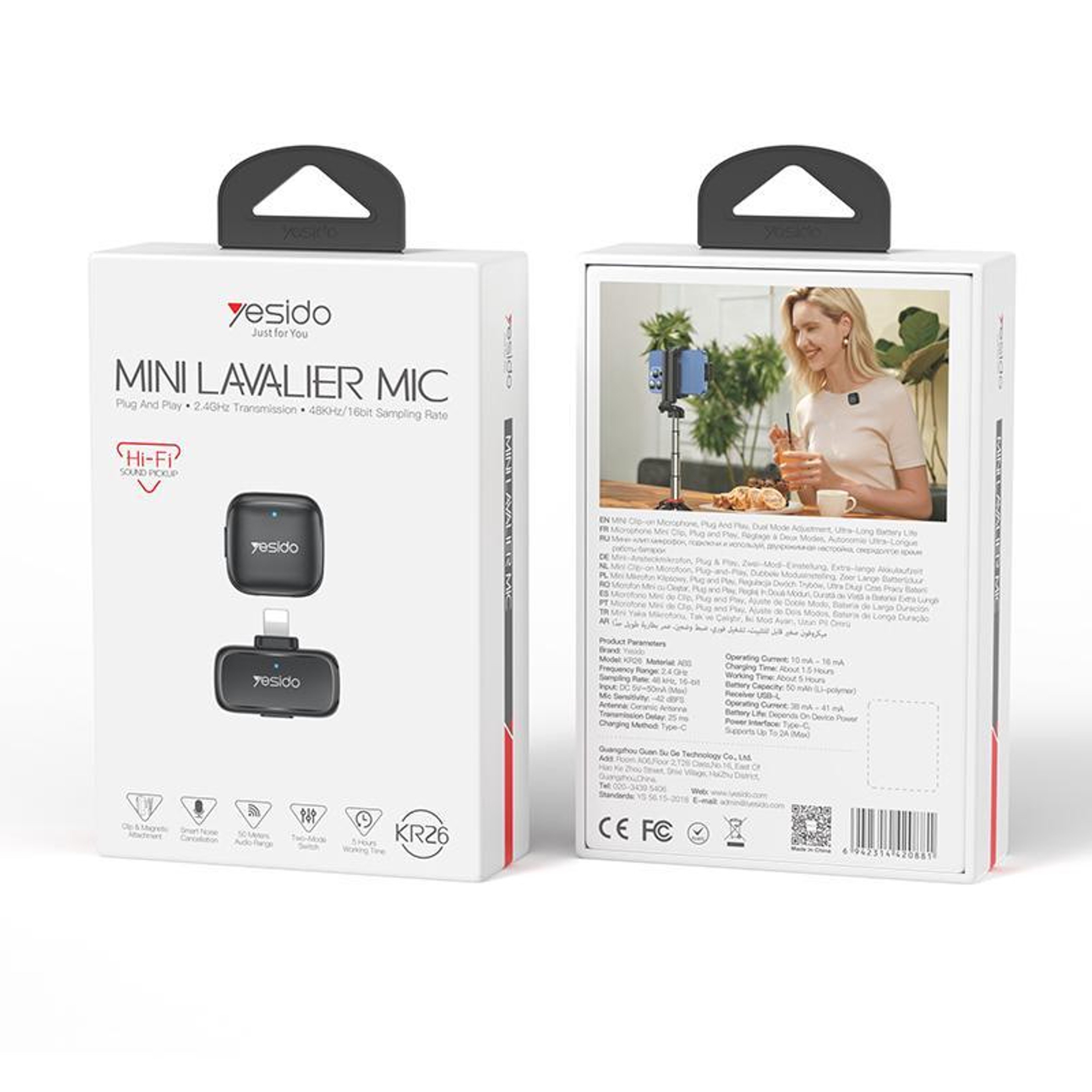 Wireless Lavalier Microphone with Noise Reduction and 8 Pin Receiver – view 6