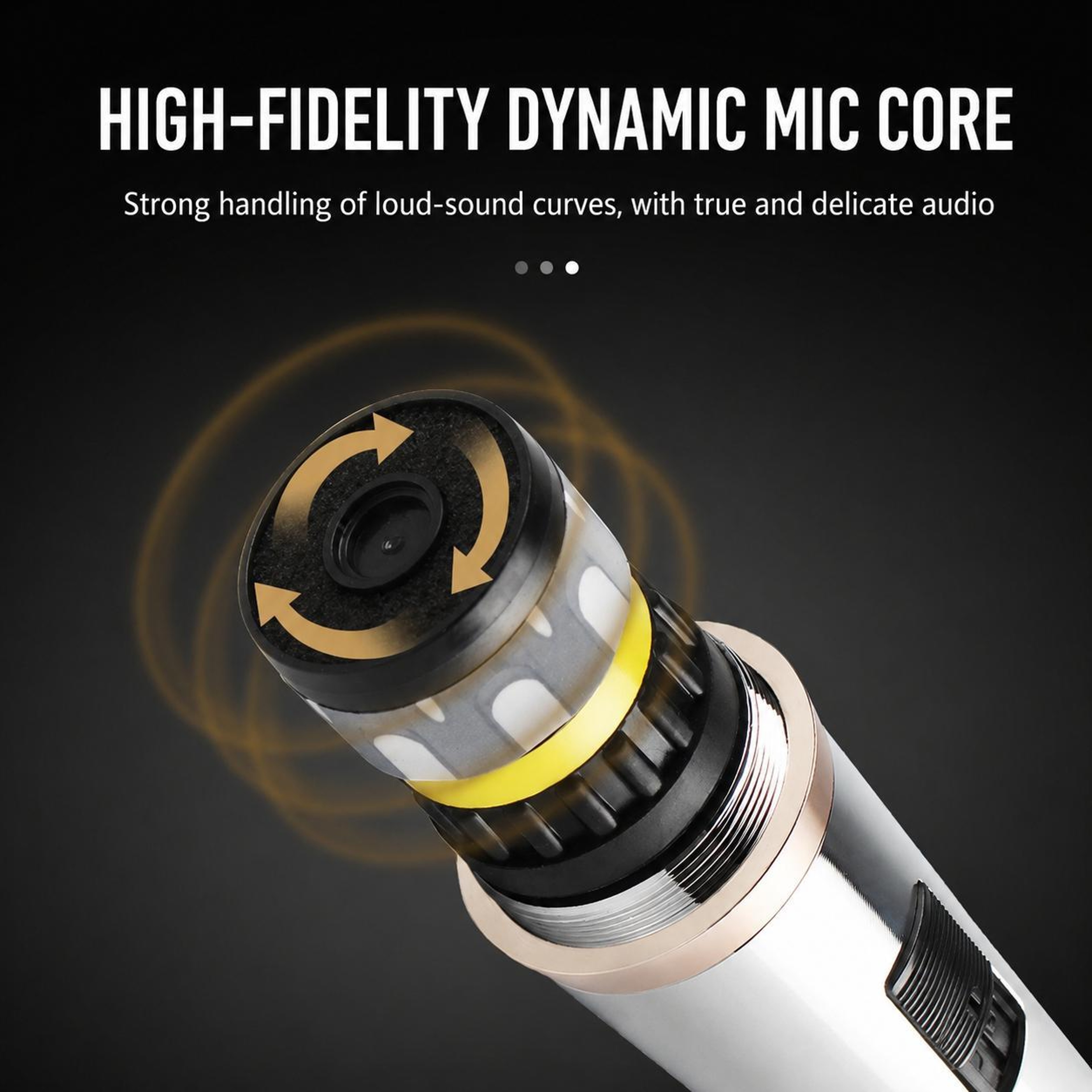 Wired Dynamic Microphone for Karaoke with 5m Cable and 6.35mm Plug – view 8