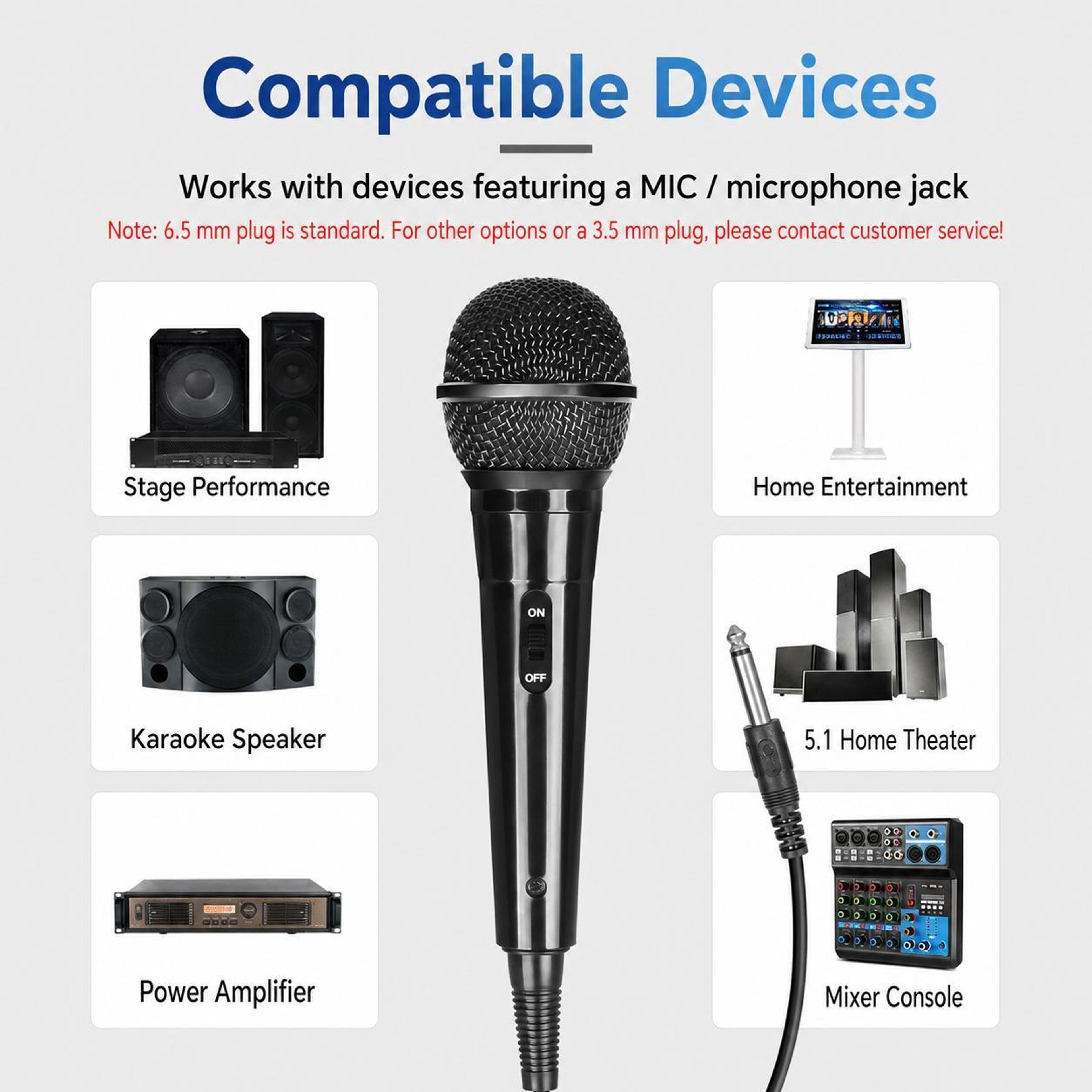 YS-01 Wired Dynamic Microphone with 3m Cable for Karaoke, Singing and Live Voice – view 10