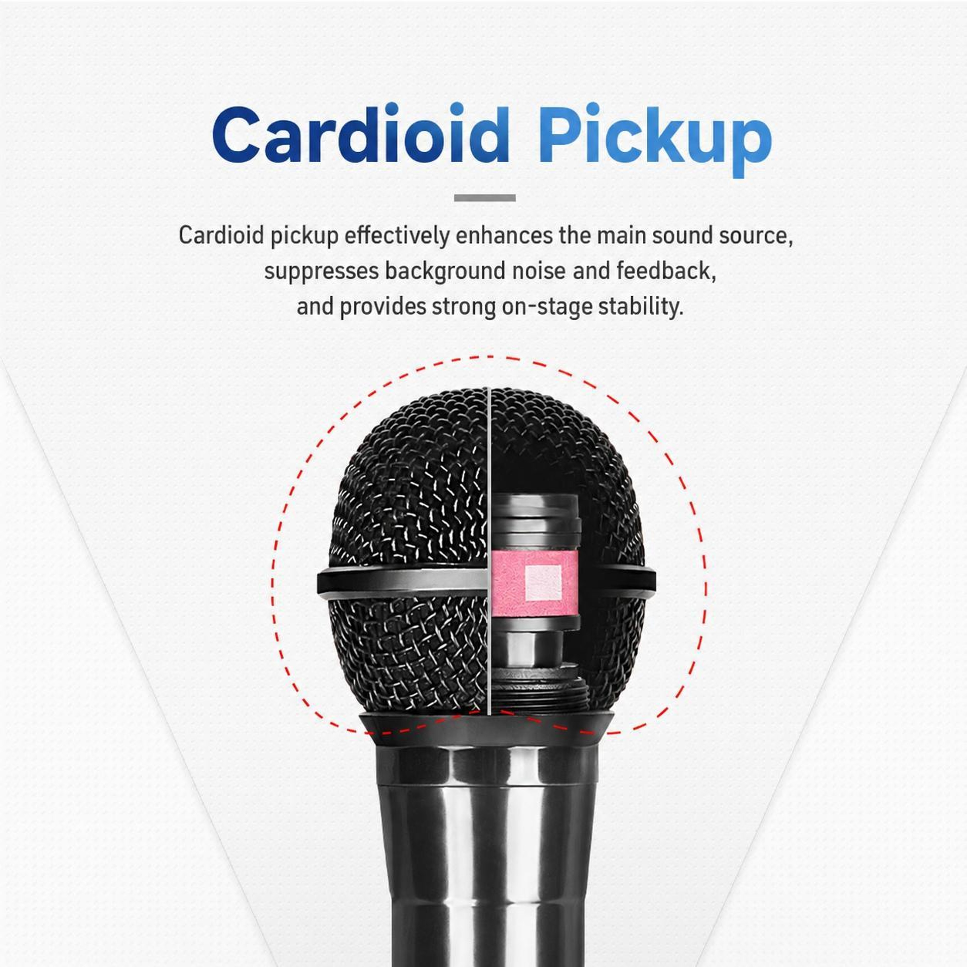 YS-02 Wired Dynamic Microphone with 3m Cable and 6.35mm Audio Plug – view 8