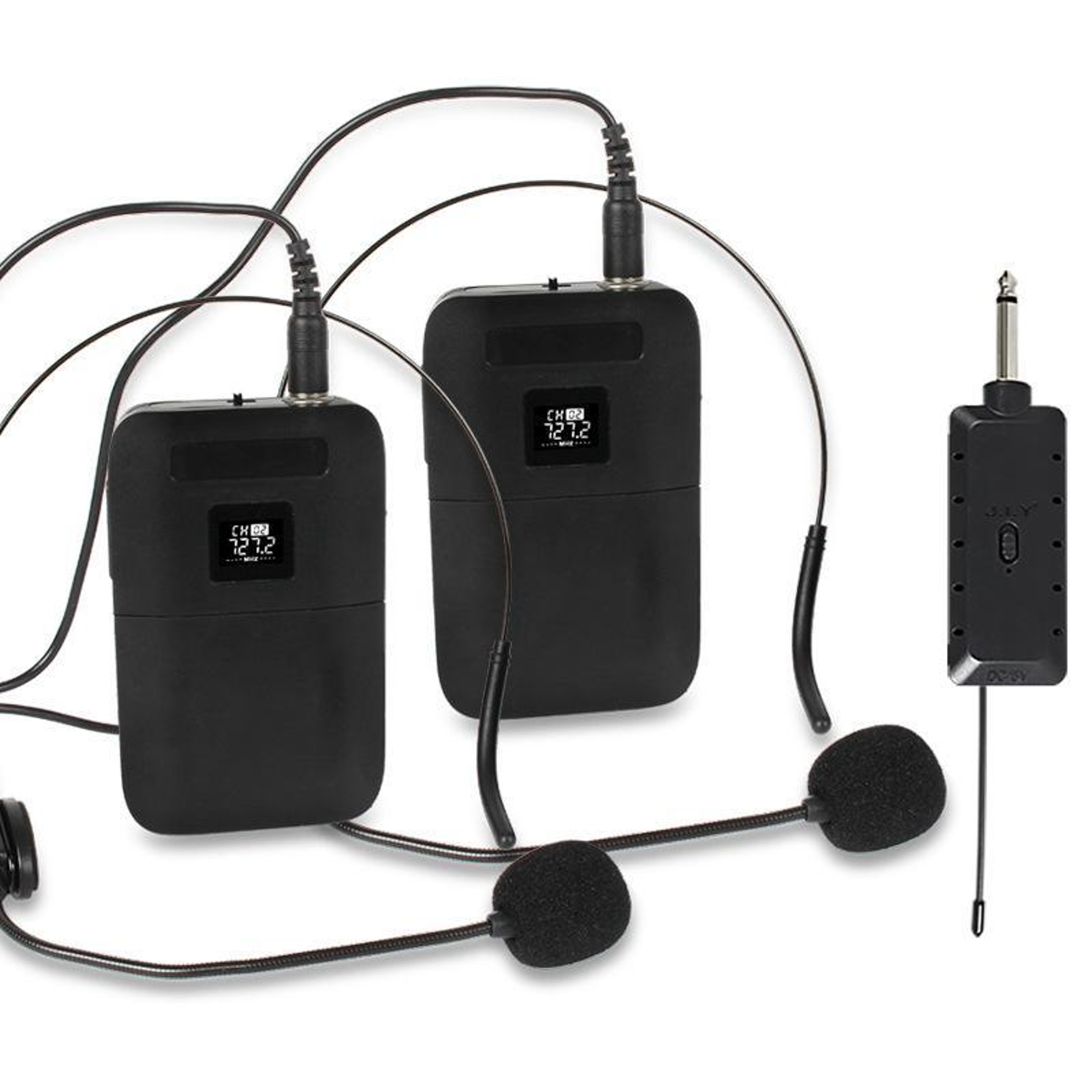 E8 VHF Wireless Microphone System Dual Channel Headset Mic With 50m Range 0