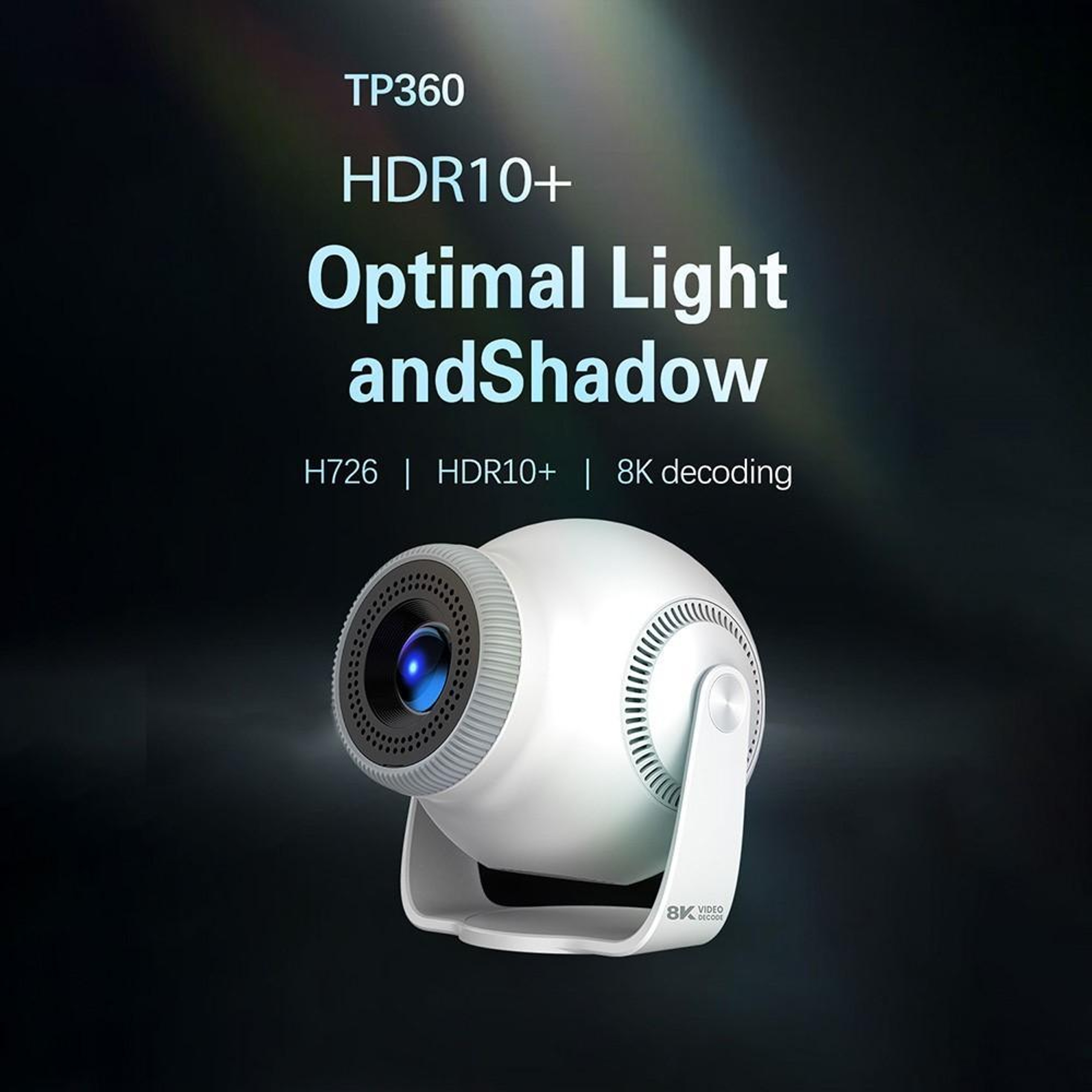 TP360 Android 14 Projector With WiFi 6 270 Rotation And 4K Support 1