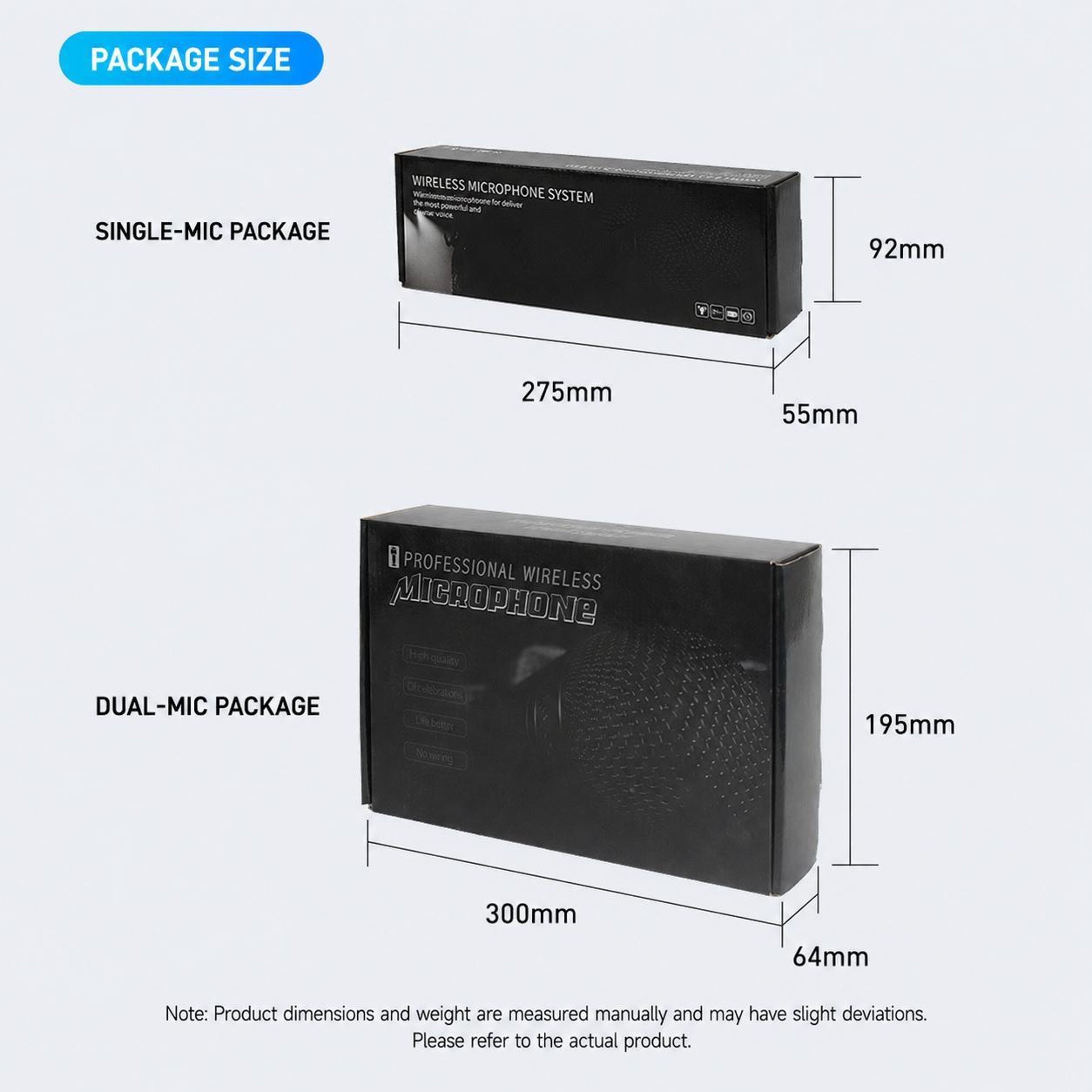 UHF Wireless Microphone With Rechargeable Receiver And 50m Range 6