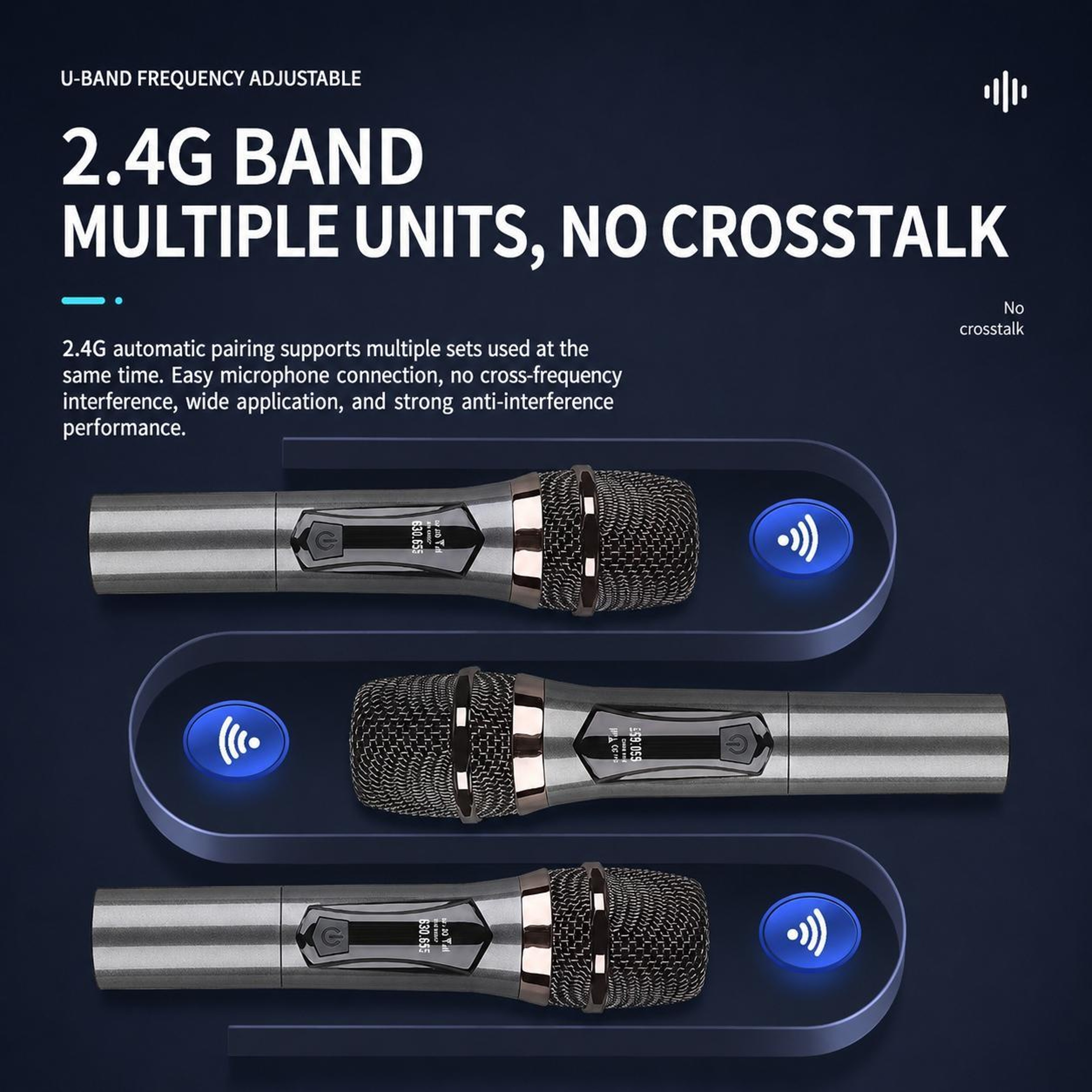 Wireless Microphone With Rechargeable Receiver 8