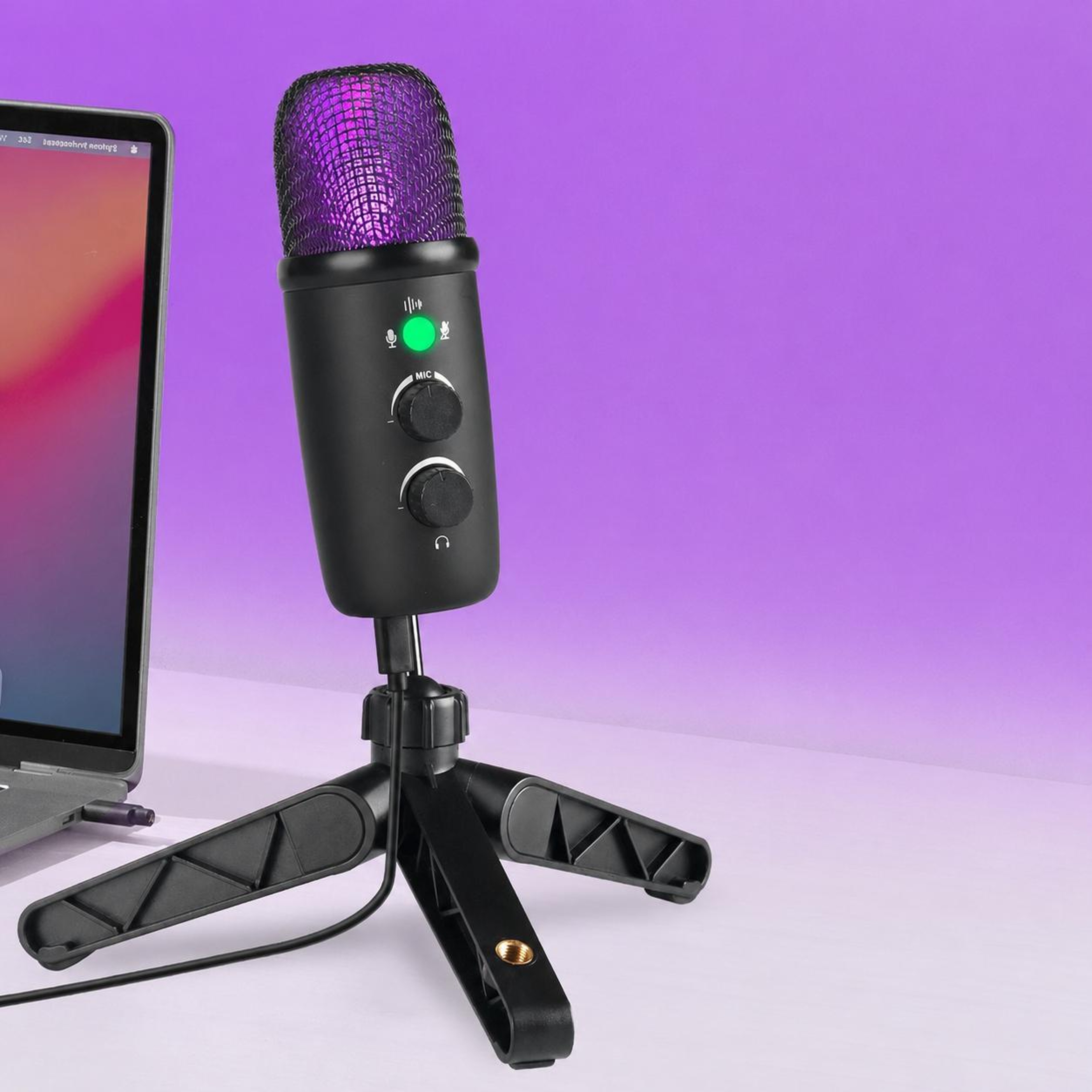 X502 192kHz USB Condenser Microphone With Adjustable Boom Arm Stand 15