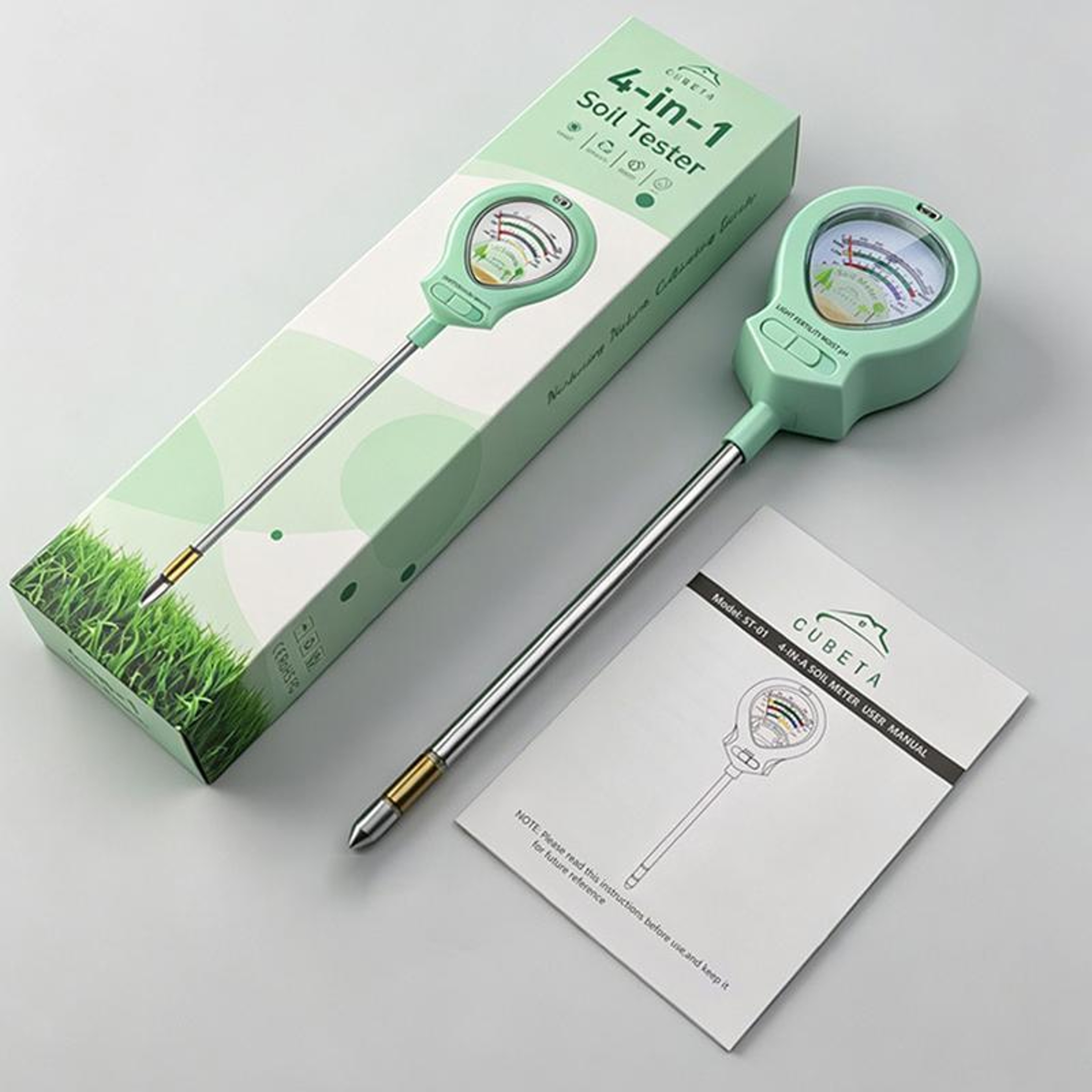 4-in-1 Soil Tester with Soil pH Meter, Moisture, Light and Fertility Analyzer – view 3