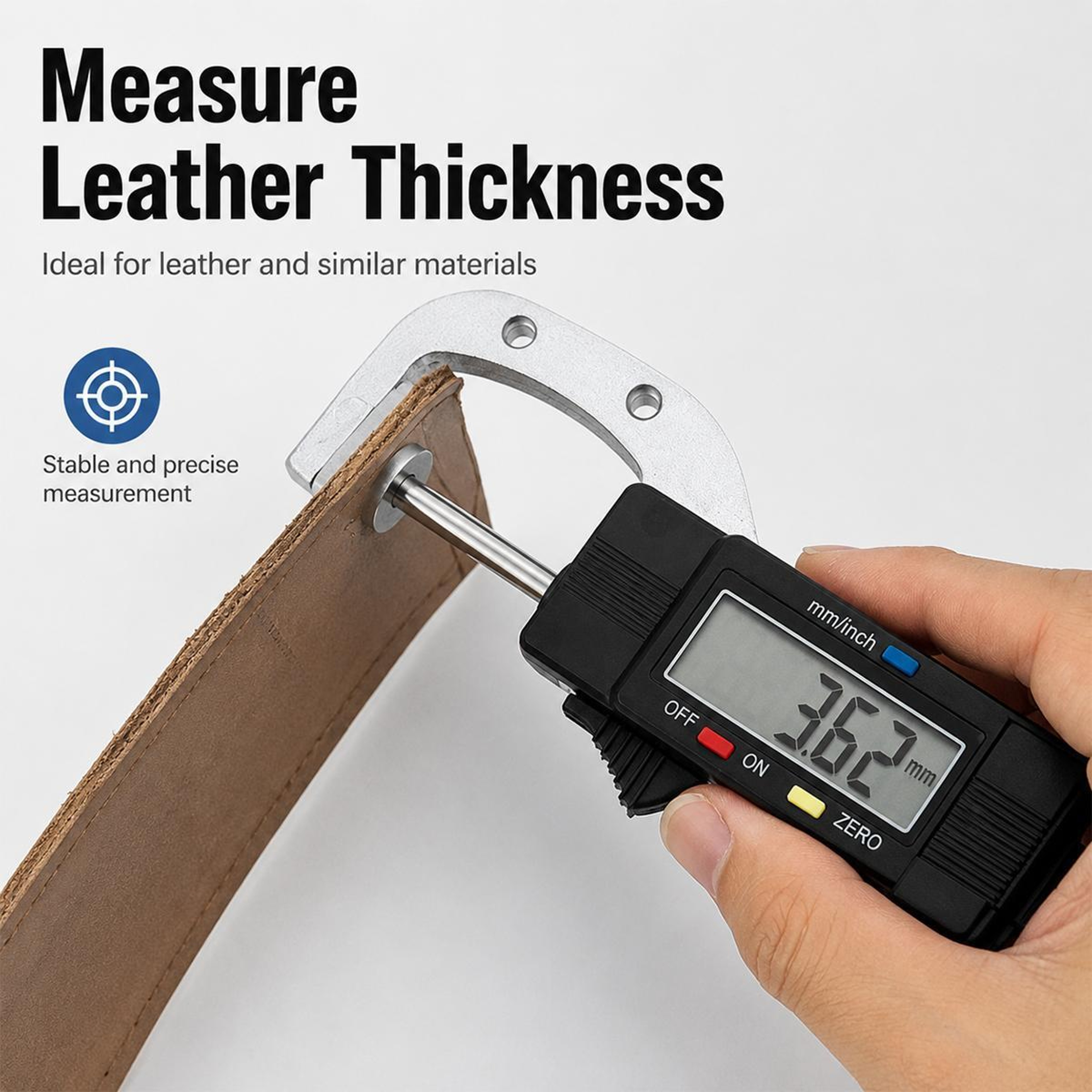 Precision Digital Thickness Gauge 0–25.4mm with 0.01mm Resolution – view 8