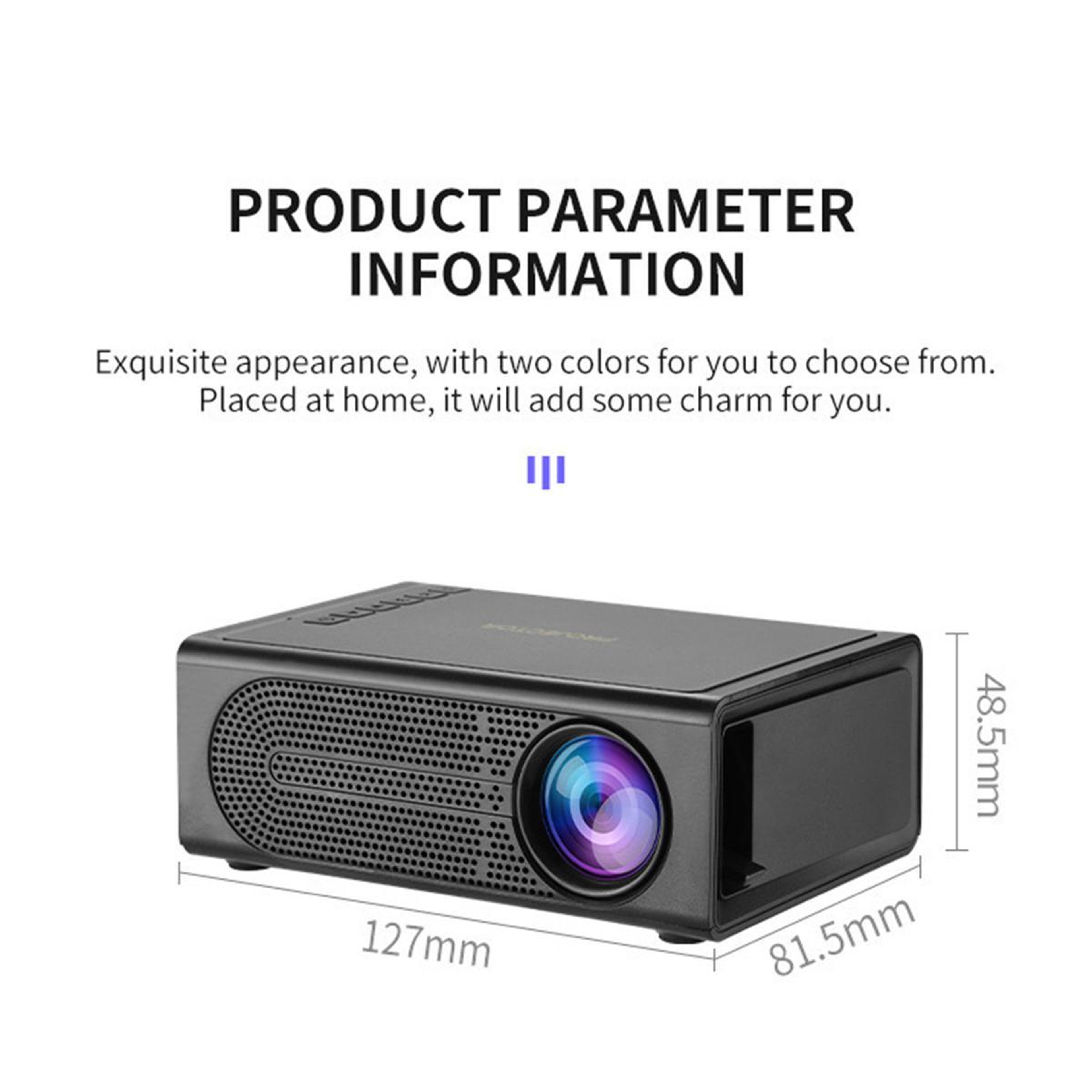Portable Mini Projector With 1080P Support Phone Mirroring 7