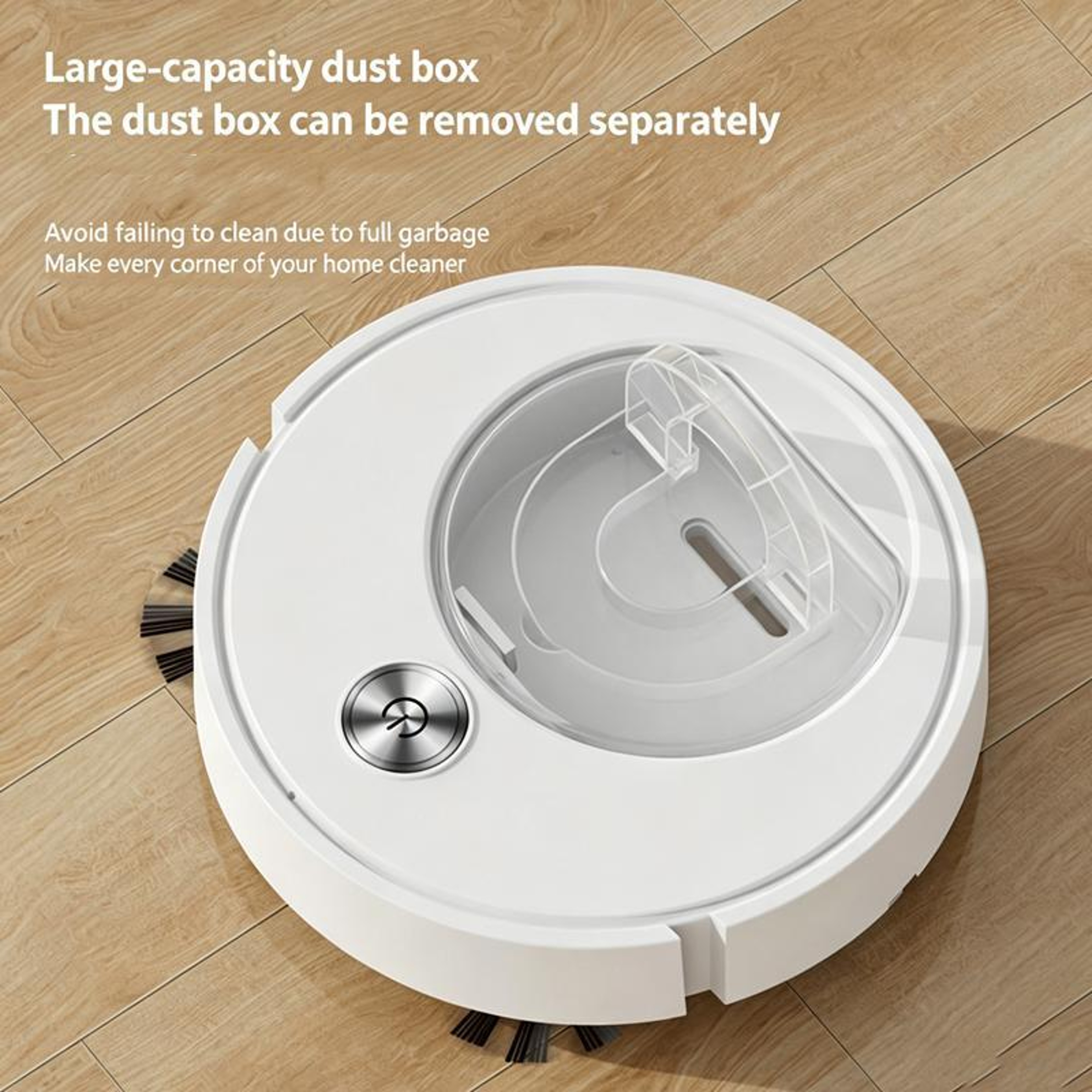 3-in-1 Robot Vacuum and Mop for Hard Floors with Ultra-Slim Design and Transparent Dustbin – view 3