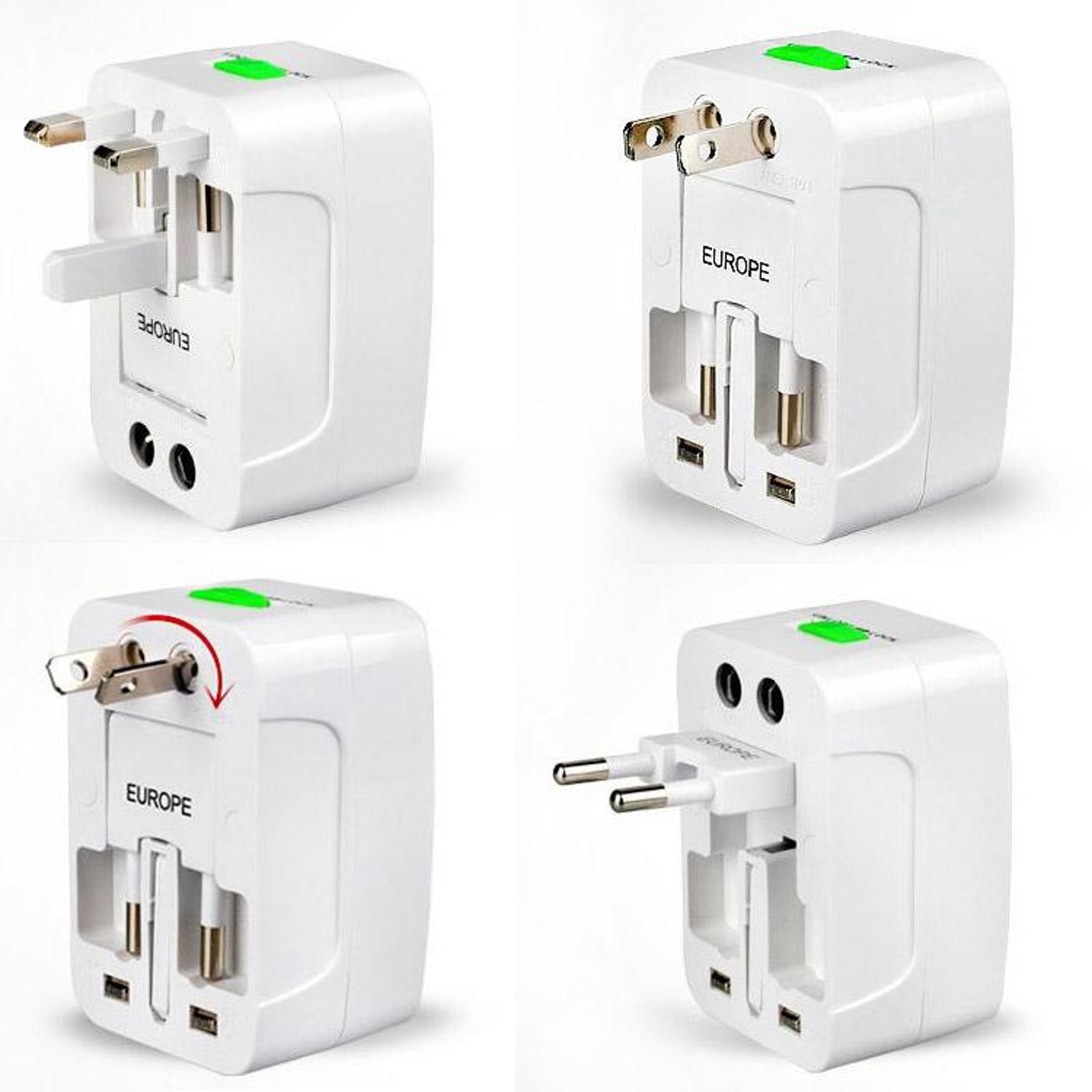 Universal Travel Adapter With Dual USB Ports And Worldwide Plug Compatibility 1