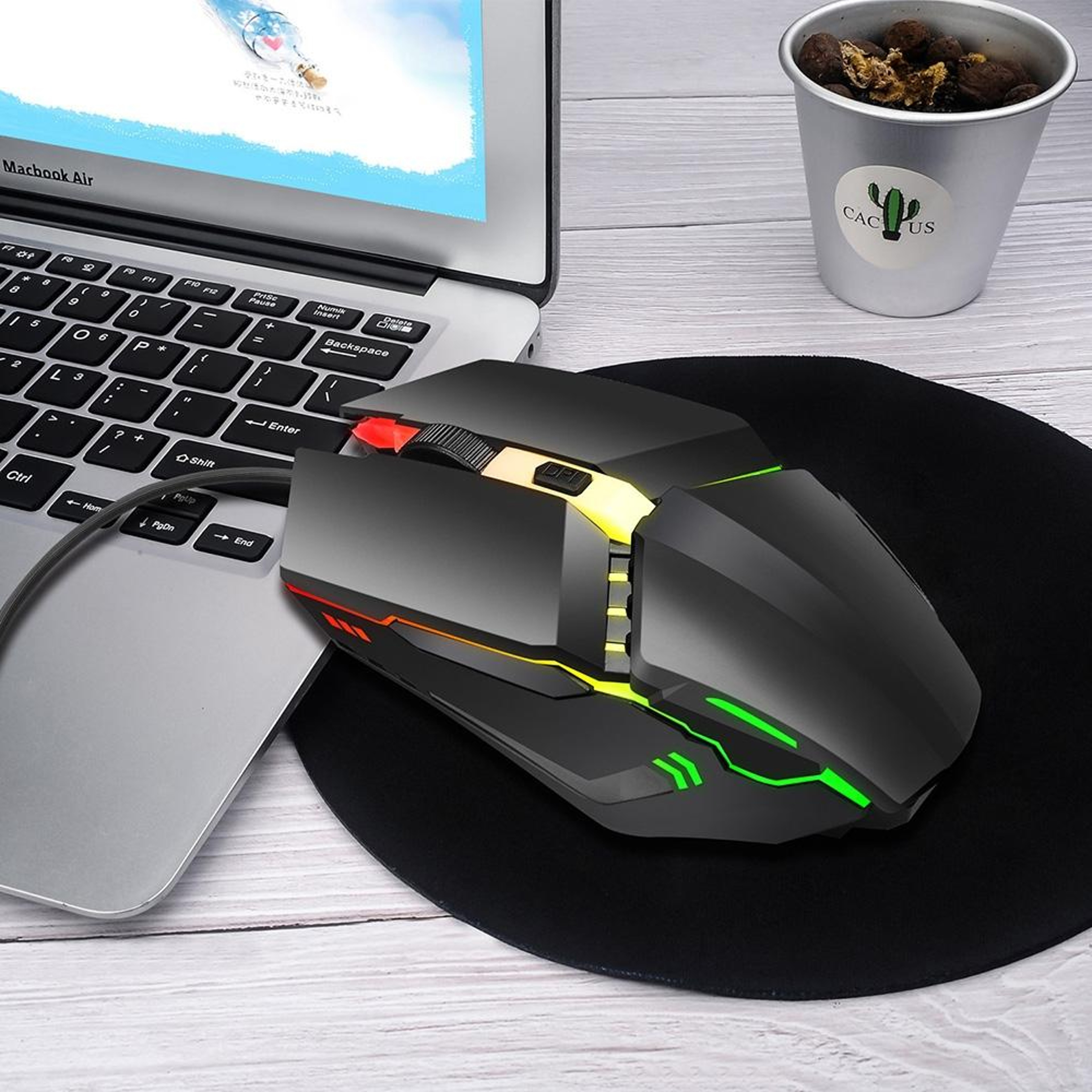 Wired Gaming Mouse with 1600 DPI, 4 Keys and Colorful LED Lighting – view 11