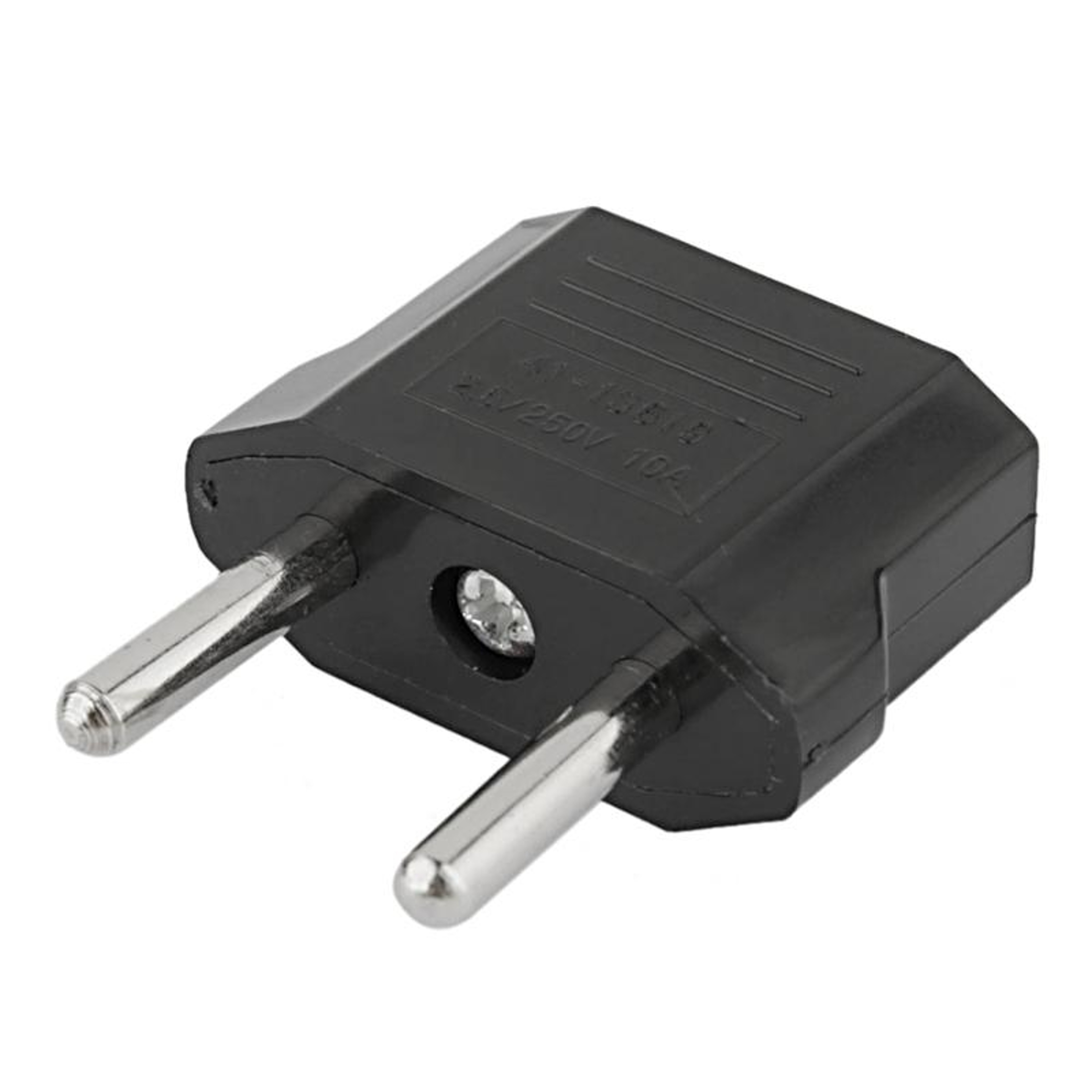 4PCS US to EU Plug Adapter 250V 6A Compact European Travel Plug Adapter – view 3