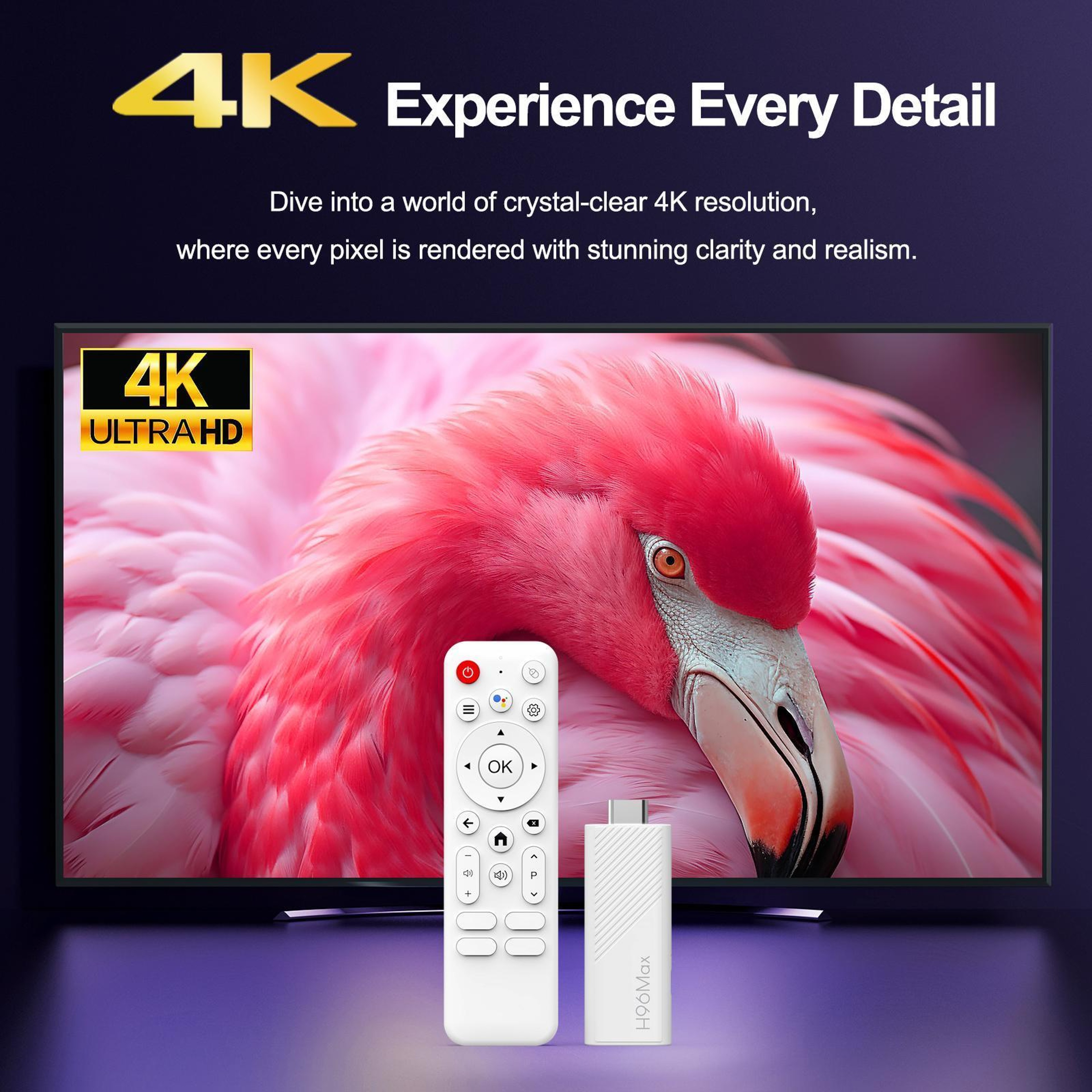 H96 Max H313 Android TV Stick With Android 14 4K Streaming Stick WiFi 6 7
